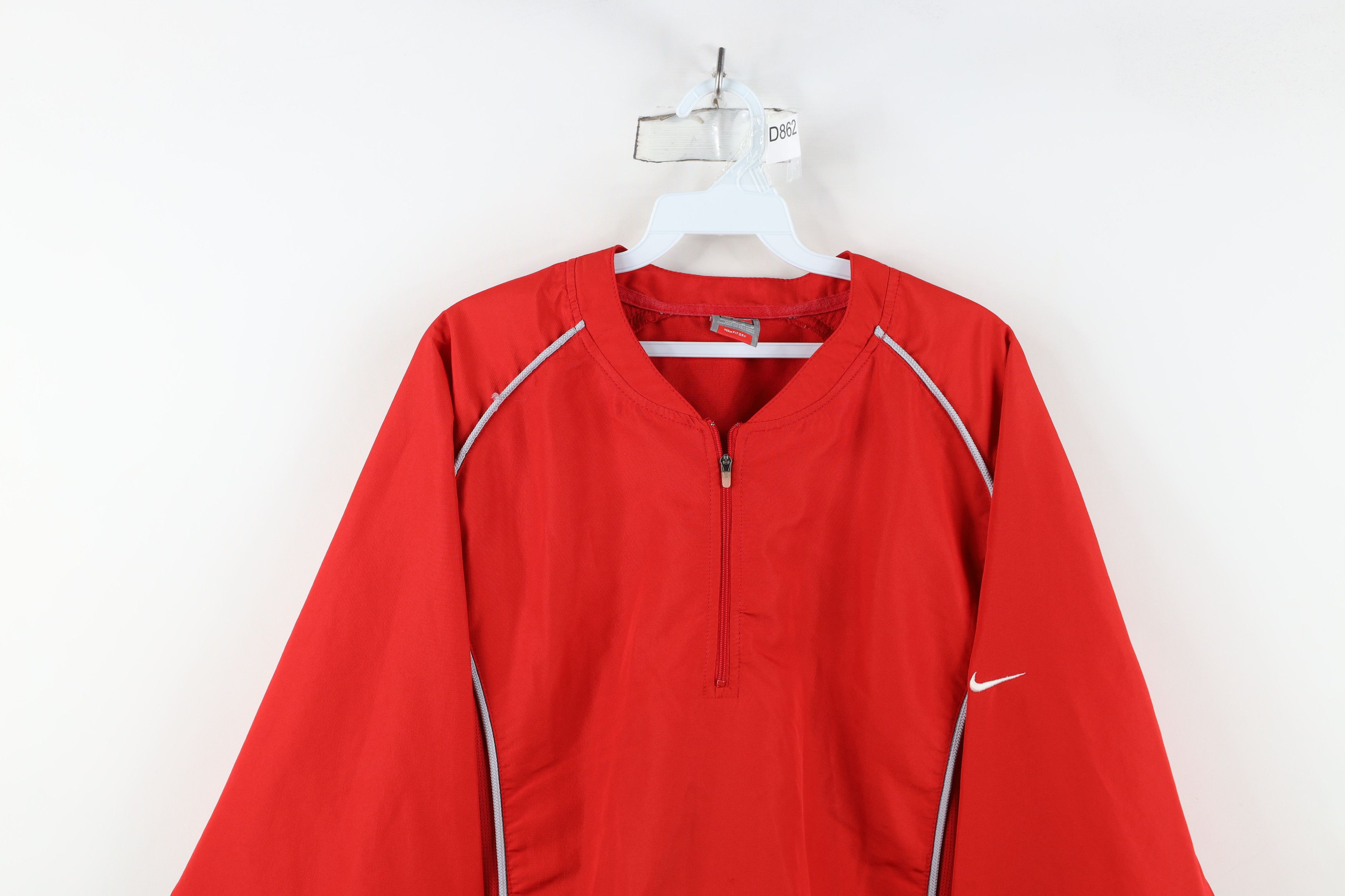 Nike Vintage Nike Scott Mini Swoosh Half Zip Pullover Jacket Red Size US M / EU 48-50 / 2 - 2 Thumbnail