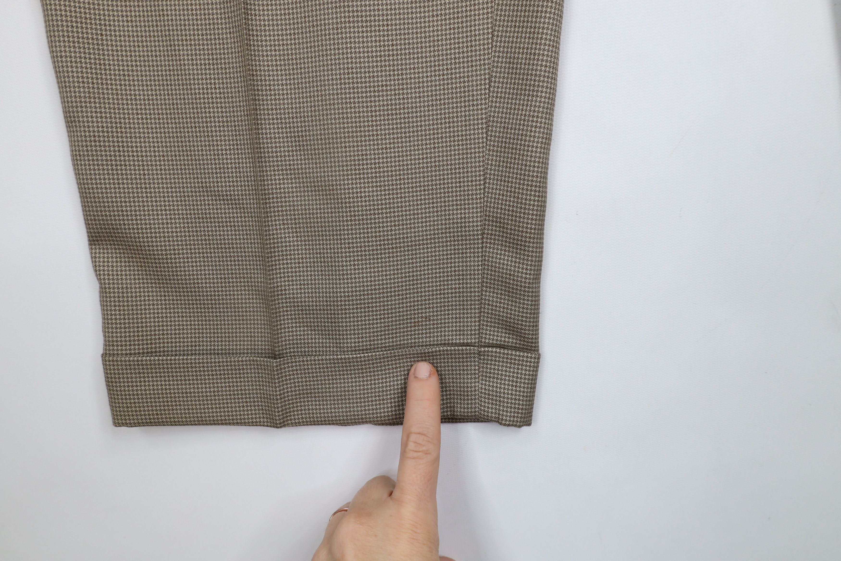 Ralph Lauren × Vintage Vintage 90s Ralph Lauren Houndstooth Wide Leg Chino Pants Size US 42 / EU 58 - 5 Thumbnail