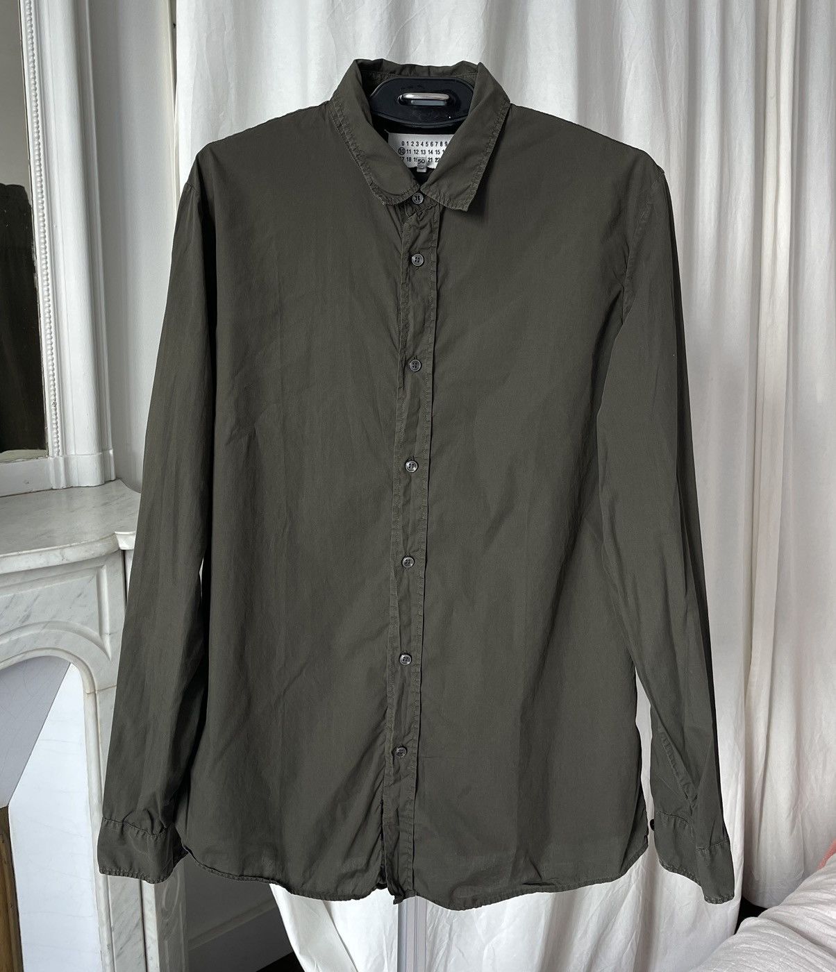 Maison Margiela Martin Margiela Vintage Khaki Cotton Shirt 50 size Size US M / EU 48-50 / 2 - 1 Thumbnail