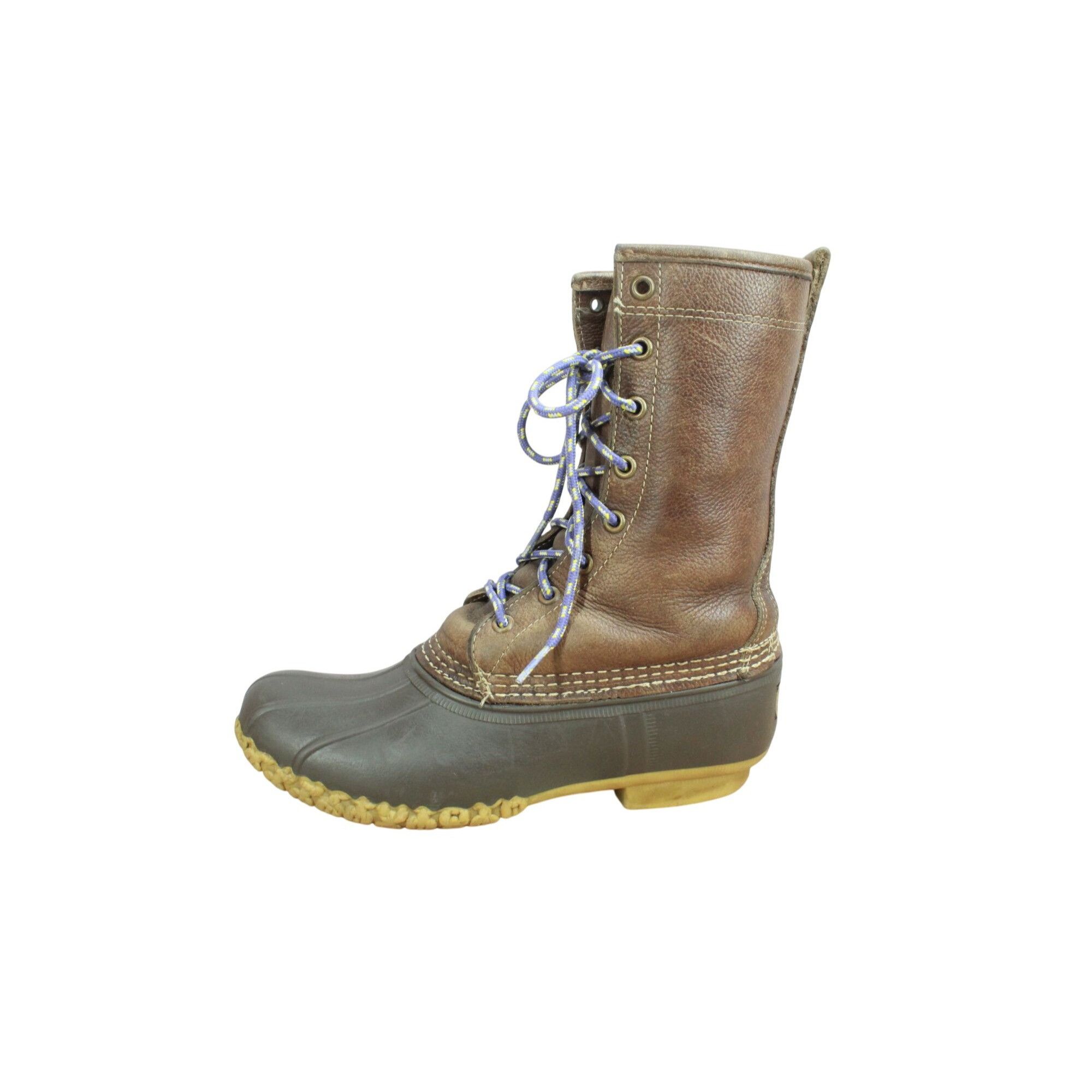 L.L. Bean LL Bean Brown Leather Shearling Mid Calf Duck Boots Size US 6 / IT 36 - 1 Thumbnail