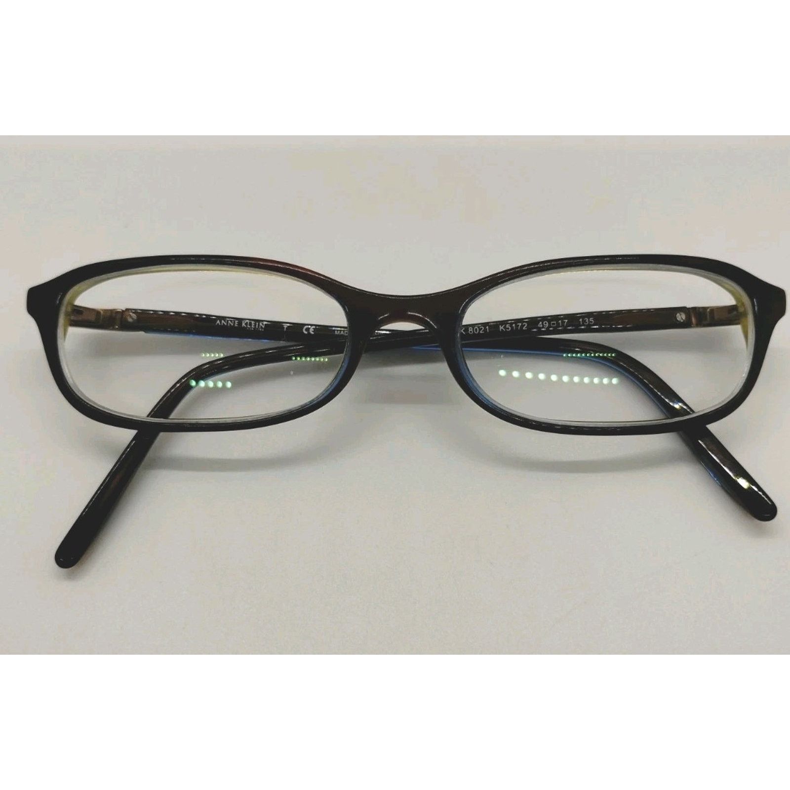 Anne Klein Anne Klein Eyeglasses Frames AK8021 K5172 Brown Blue WOMENS Size ONE SIZE - 1 Thumbnail