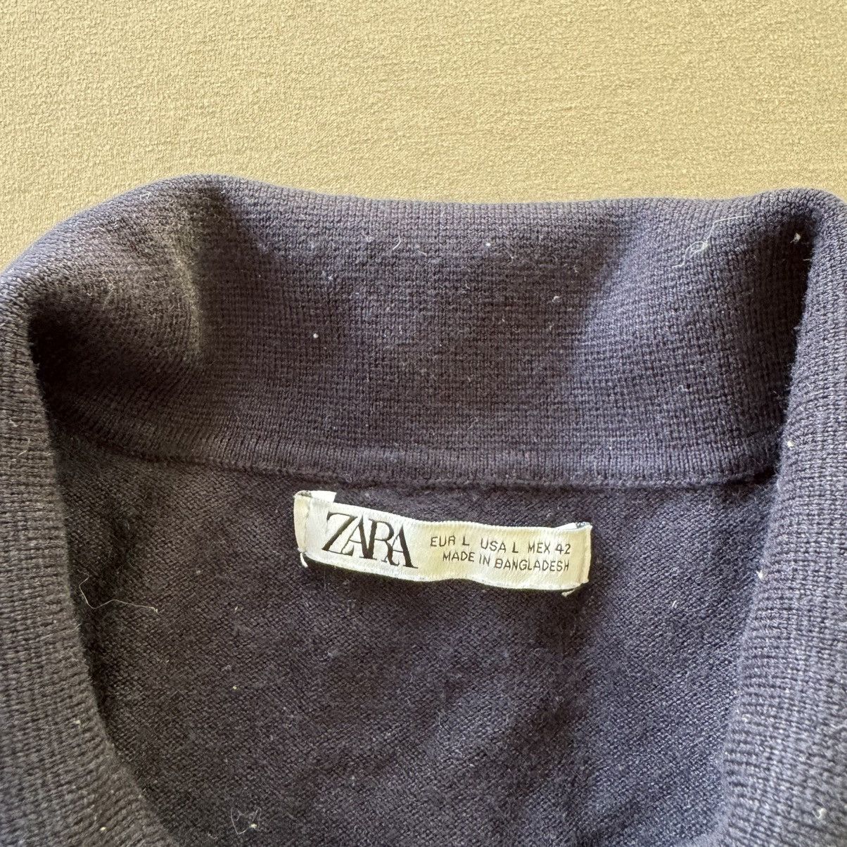 Designer × Vintage × Zara Zara KNIT POLO SHIRT Size US L / EU 52-54 / 3 - 4 Thumbnail