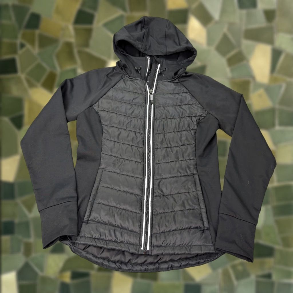 Kyodan Kyodan Outdoor Jacket Womens S Black Hooded Full Zip Softshell Insulated Puffer Pocketed Zip Front Lightweight Activewear Coat Mens Womens Girls Boys? Size S / US 4 / IT 40 - 1 Thumbnail
