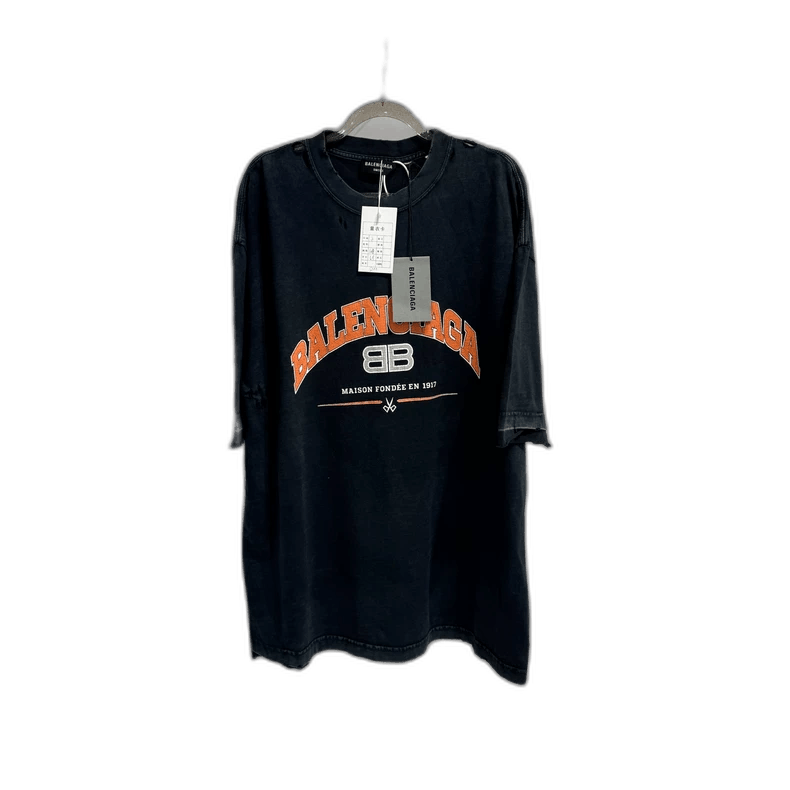 Balenciaga Balenciaga Distressed BB Logo Short Sleeve Size US XXS / EU 40 - 1 Thumbnail