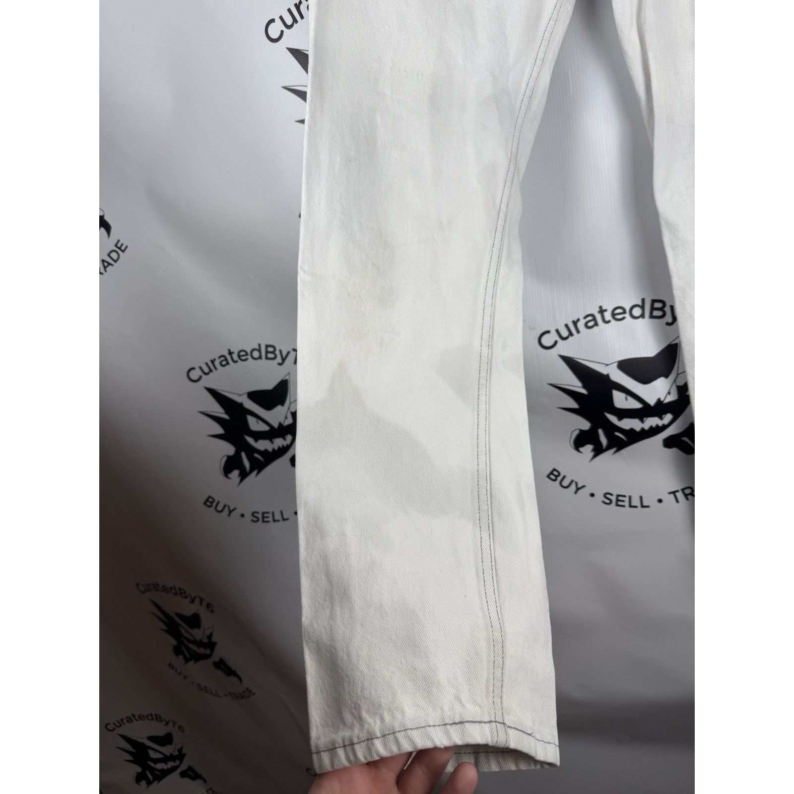 Levi's Vintage 80s Levi 501 Jeans White 30x30 | 29.5/29.5 Size US 30 / EU 46 - 11 Thumbnail
