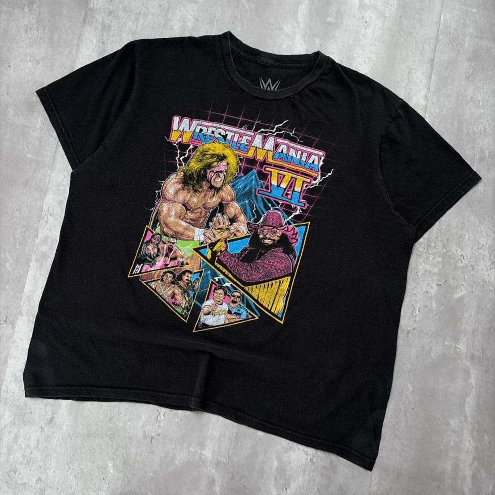 Other Y2K Black WWE Wrestlemania VI Graphic T-Shirt Size US L / EU 52-54 / 3 - 2 Thumbnail