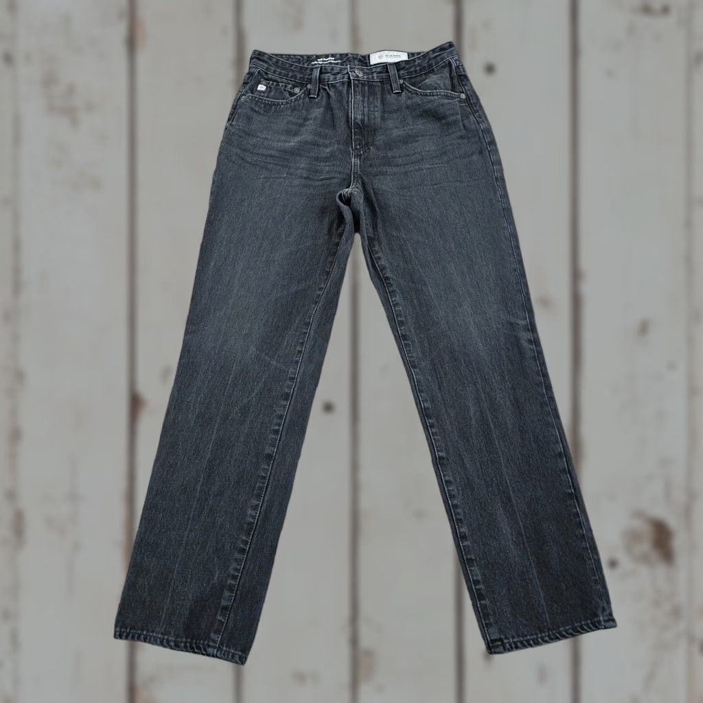 Vintage AG Adriano Goldschmied Women's Jeans 28 Black Tapered High Waisted Denim 26x27 Regular Size 28" / US 6 / IT 42 - 1 Thumbnail