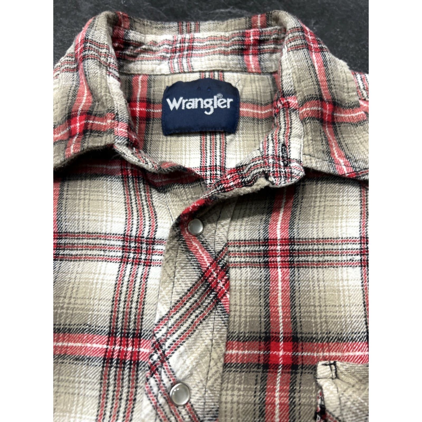 Wrangler VINTAGE Wrangler Men’s Western Long Sleeve Shirt Pearl Snap L Flannel Size US L / EU 52-54 / 3 - 6 Thumbnail