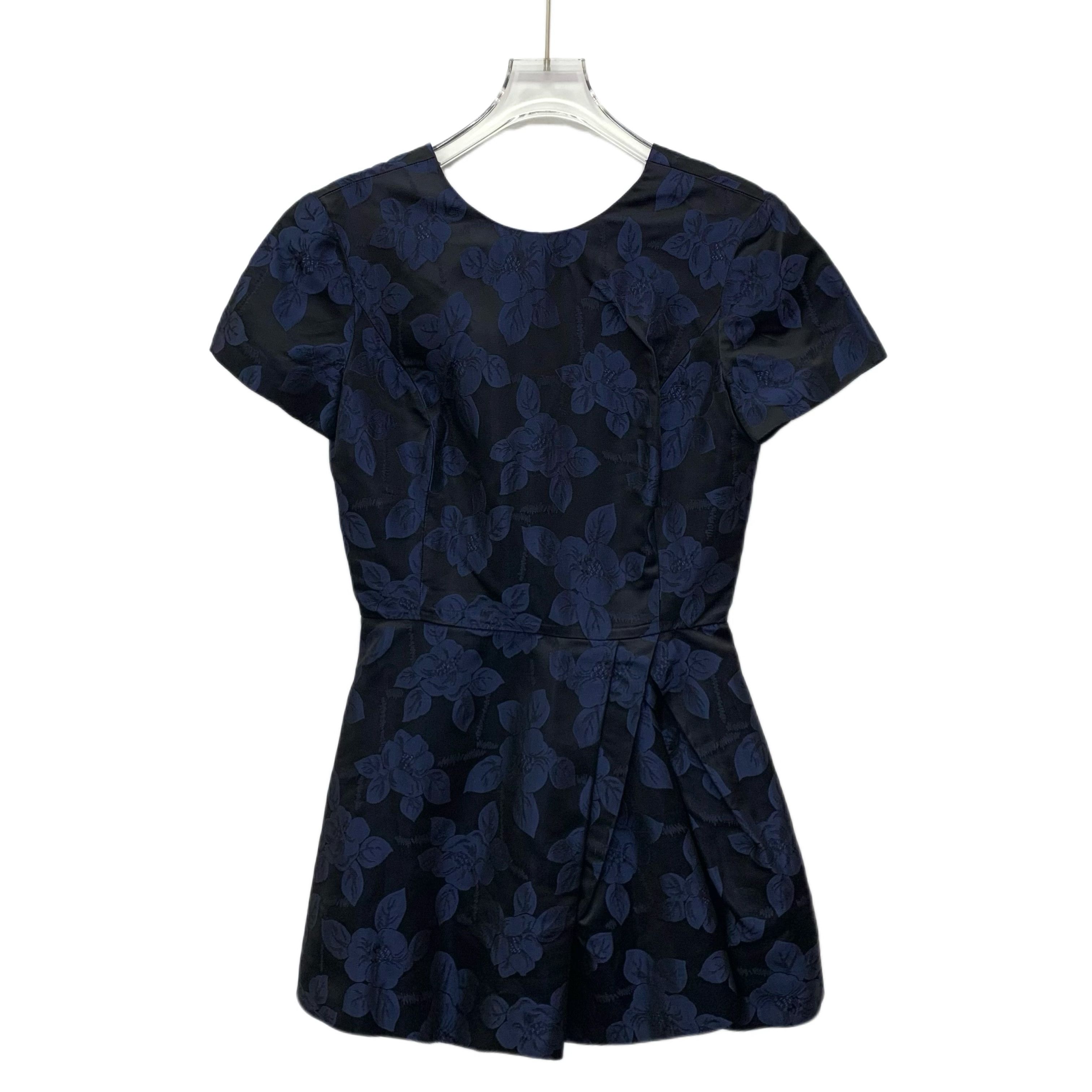 dior blue print dress Christian Dior Belted Shirtdress Blue Celestial Print Cotton Size US 6   Celebrity Owned