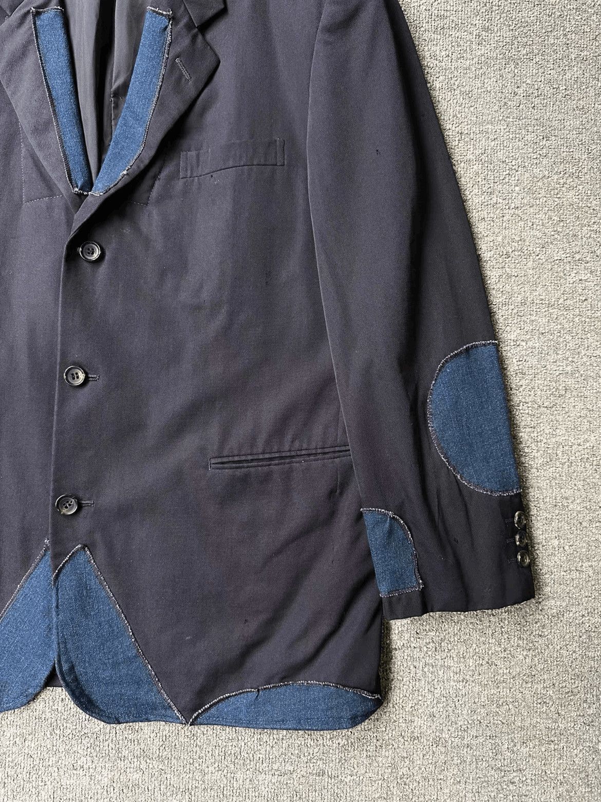 Comme des Garcons Homme Plus Comme Des Garcons Homme Denim Patches Blazer Jacket-2507 Size US M / EU 48-50 / 2 - 2 Thumbnail