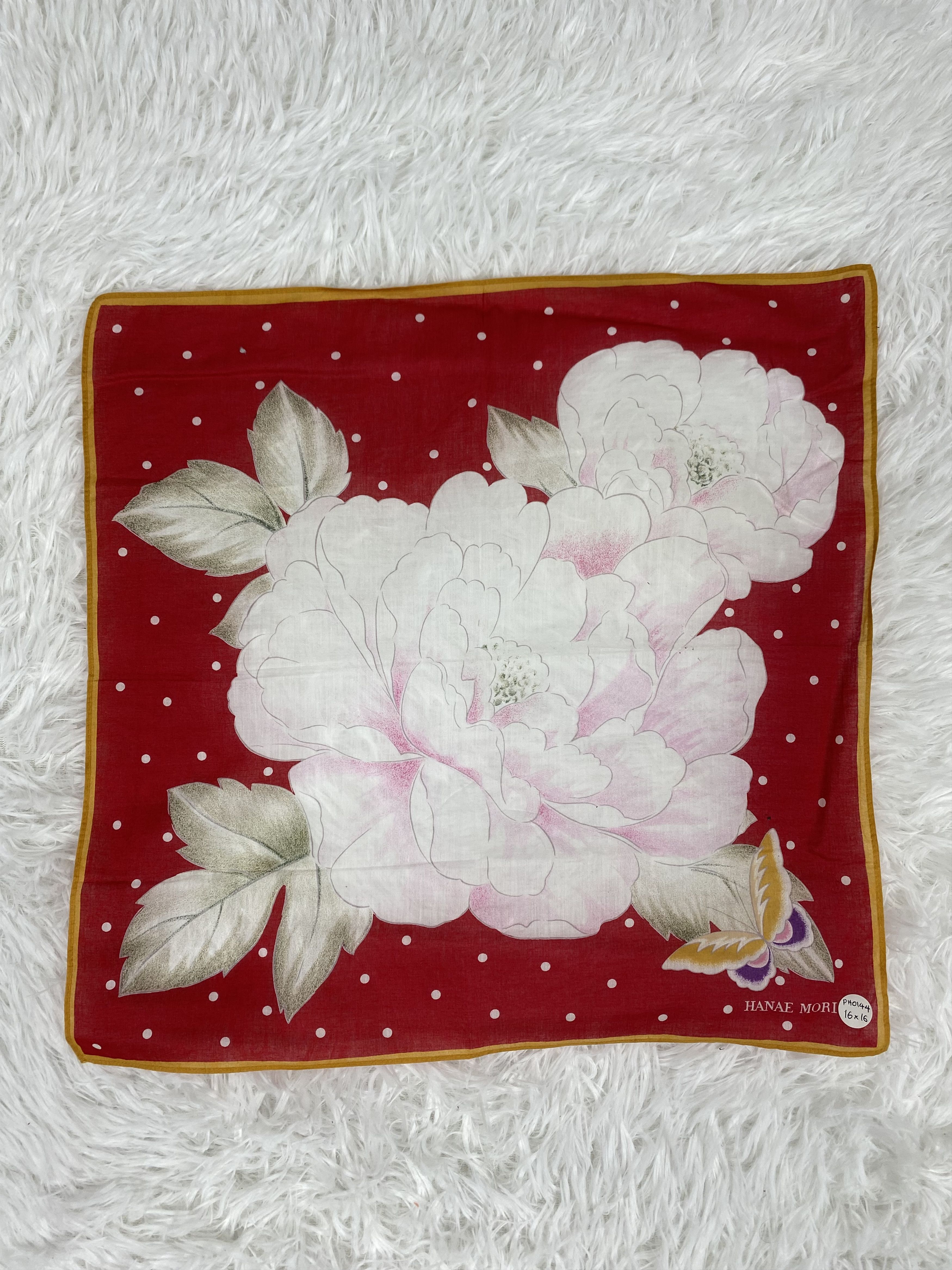 Hanae Mori Vintage Hanae Mori Handkerchief PH0144 Size ONE SIZE - 3 Thumbnail