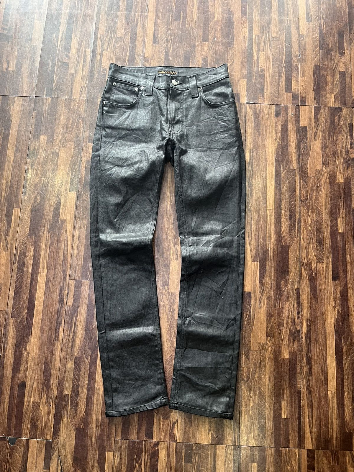 Nudie Jeans THIN FINN BACK 2 BLACK COATED JEANS (NJ4164) | Grailed