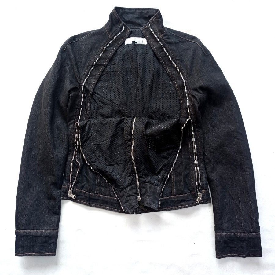 Iceberg ice jeans triple zip denim biker jacket Size S / US 4 / IT 40 - 2 Thumbnail