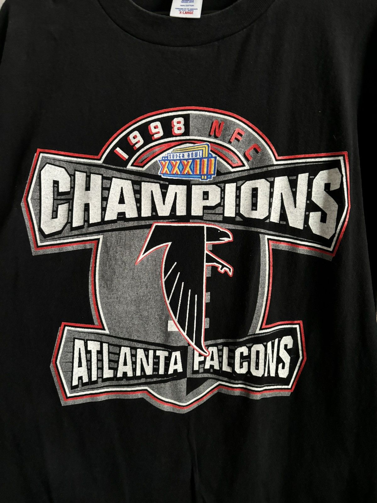 Vintage 1998 NFC Champions Atlanta Falcons T shirt Size US XL / EU 56 / 4 - 4 Thumbnail