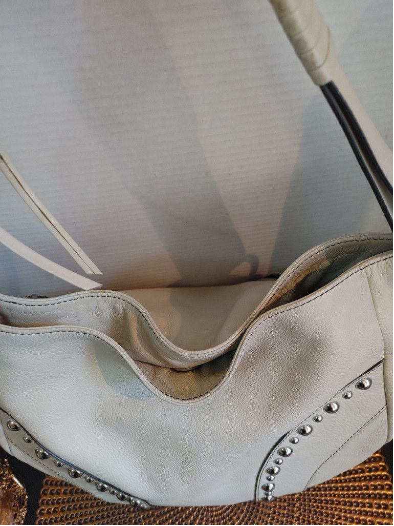 Max Mara MAXX NY Leather Studded Hobo Bag Size ONE SIZE - 8 Thumbnail
