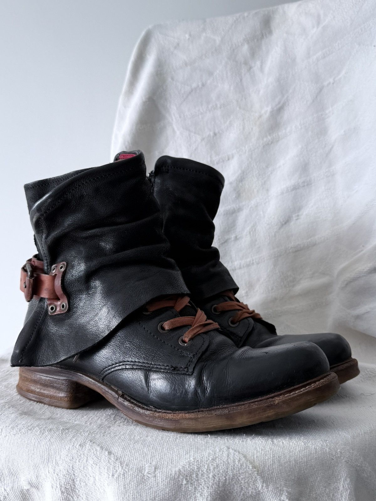 A.S.98 Avant Garde A.S. 98 14th Addiction Style Leather Boots Size US 7 / EU 40 - 1 Thumbnail