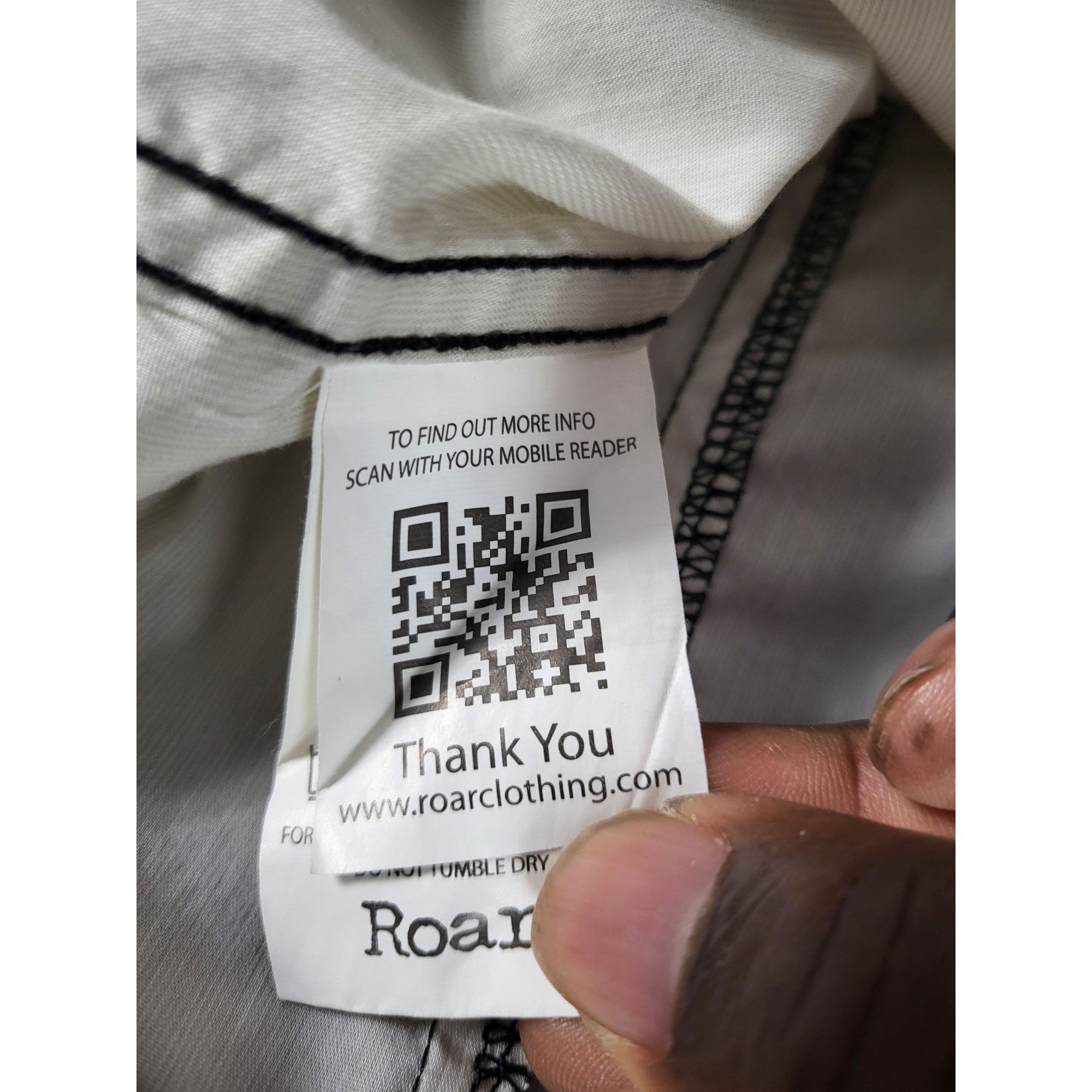Roar Roar Signature Shiekh II Button Up Shirt Men Sz XXL White Bl Size US XXL / EU 58 / 5 - 11 Thumbnail