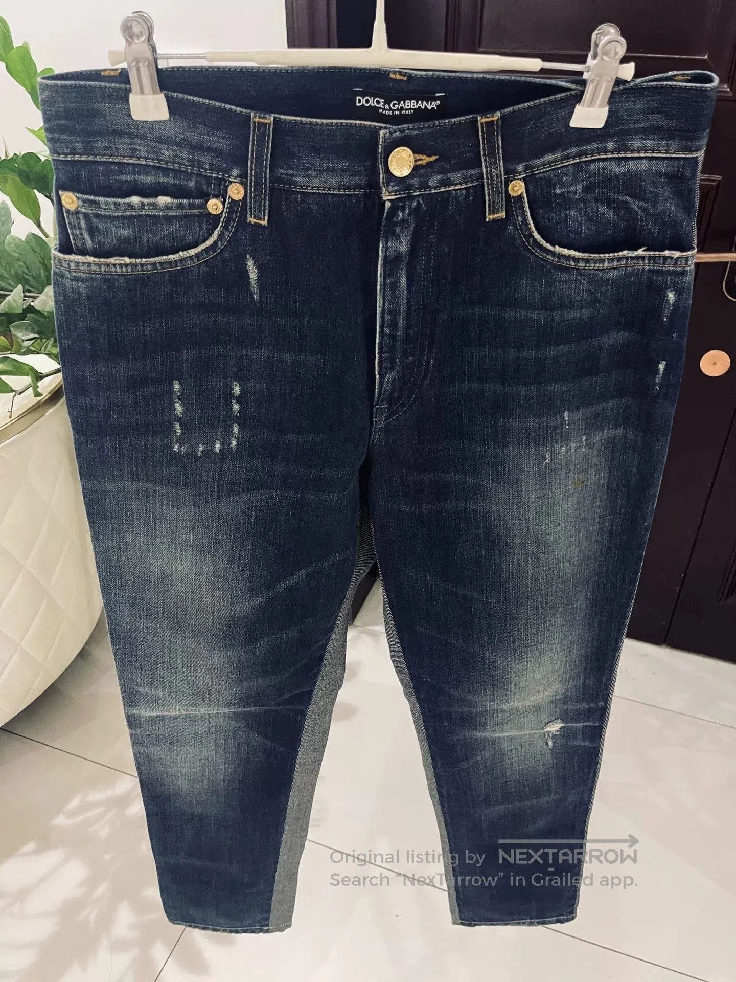 Dolce & Gabbana Dolce&Gabbana Denim and Houndstooth Pants. Size 39" - 1 Thumbnail