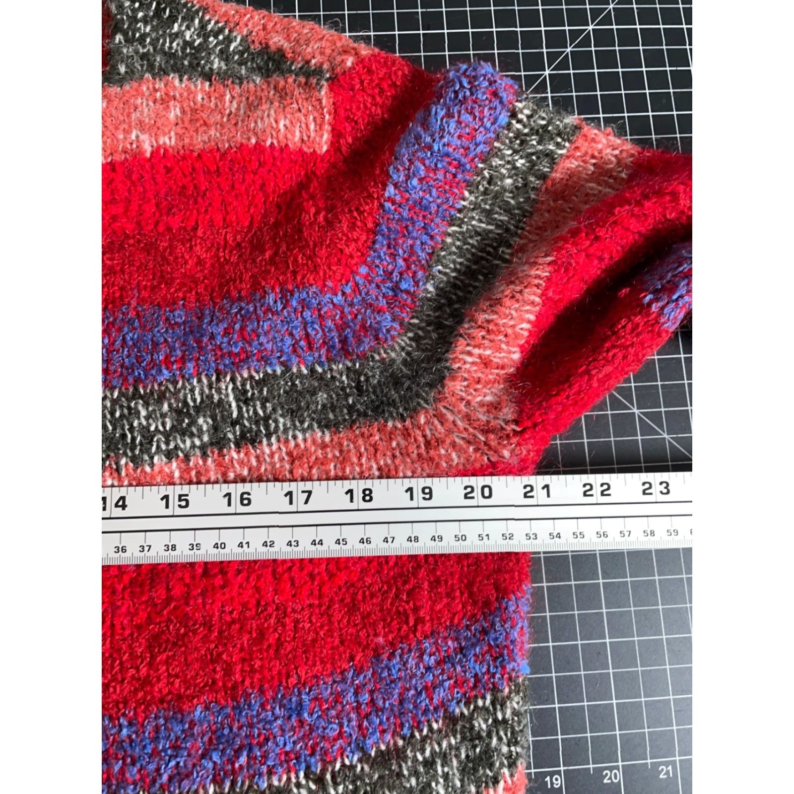 Vintage VINTAGE Christopher & Banks Cardigan Sweater Red Striped Lightweight Mohair Blend Women Large Knit Size L / US 10 / IT 46 - 5 Thumbnail