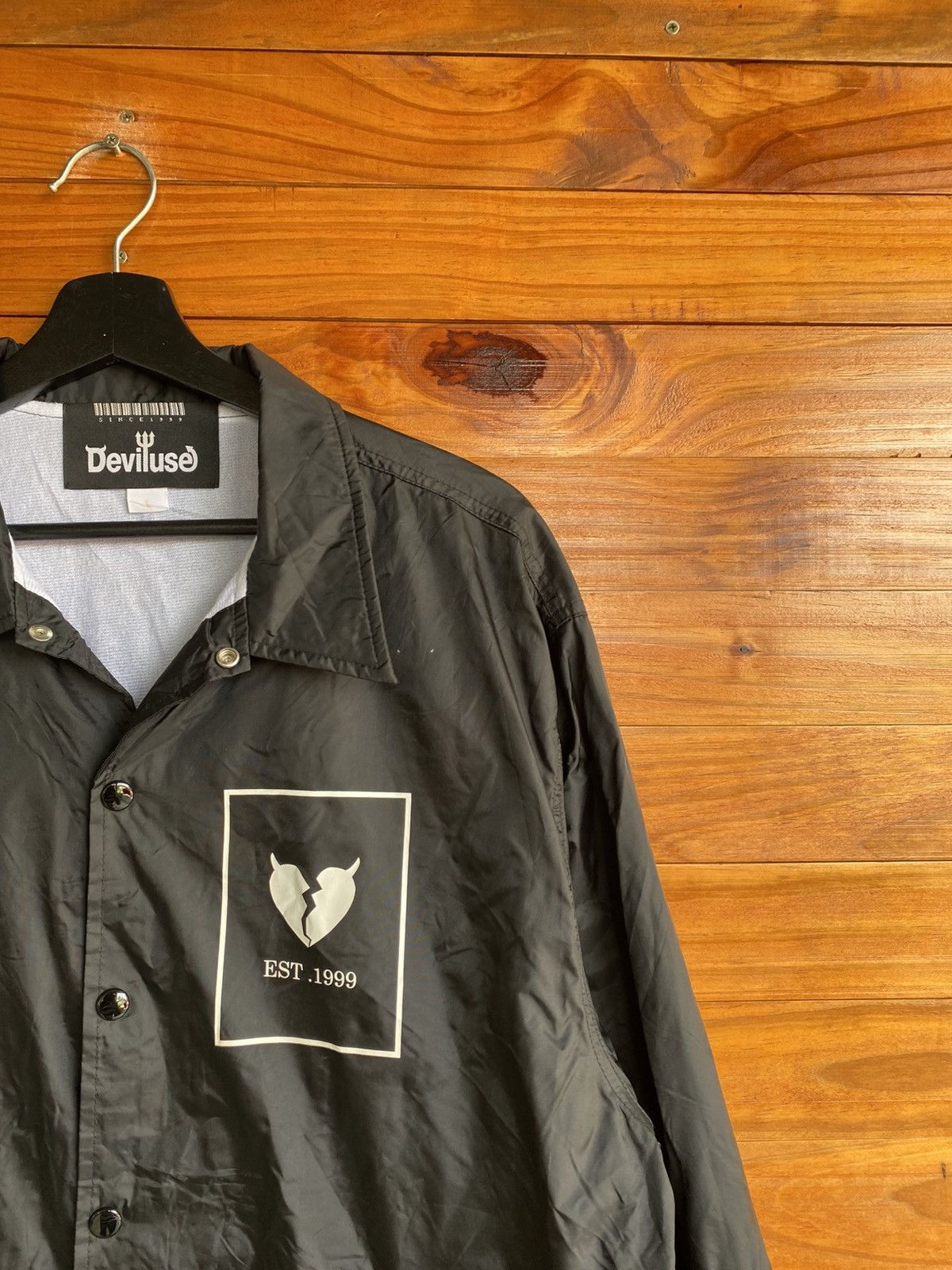 Japanese Brand Deviluse Est.1999 Black Coach “I Sold My Soul to the Devil” Size US L / EU 52-54 / 3 - 6 Thumbnail