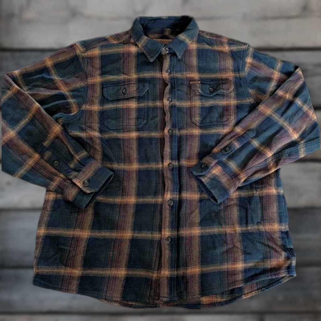 Orvis Orvis XL Mens Button-Up Long Sleeve Flannel Multicolor Plaid Shirt Heavyweight Casual Travel Size US XL / EU 56 / 4 - 1 Thumbnail