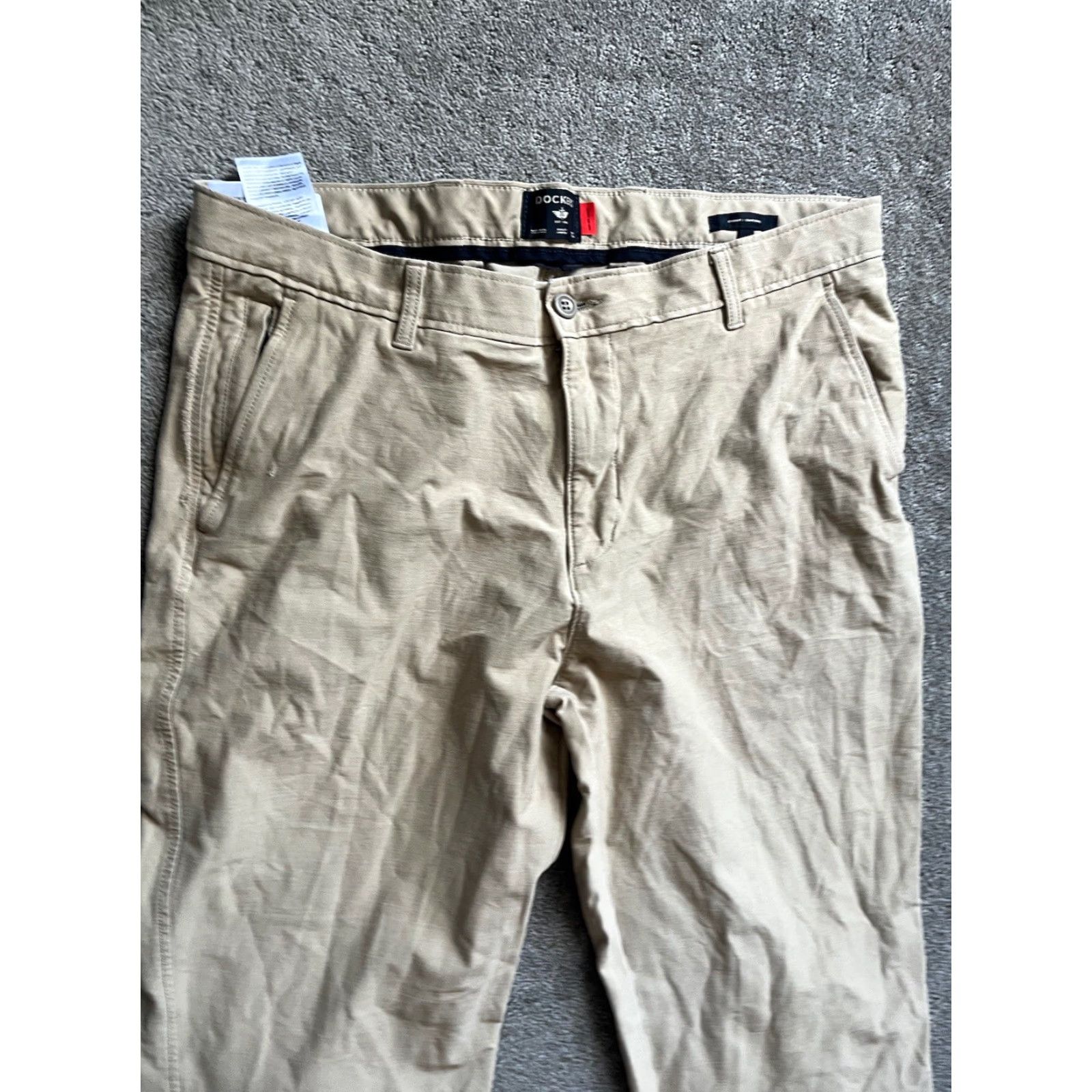 Dockers DOCKERS Pants Adult 36x30 Beige Straight Fit Zip Slash Pockets Mens Size US 36 / EU 52 - 3 Thumbnail
