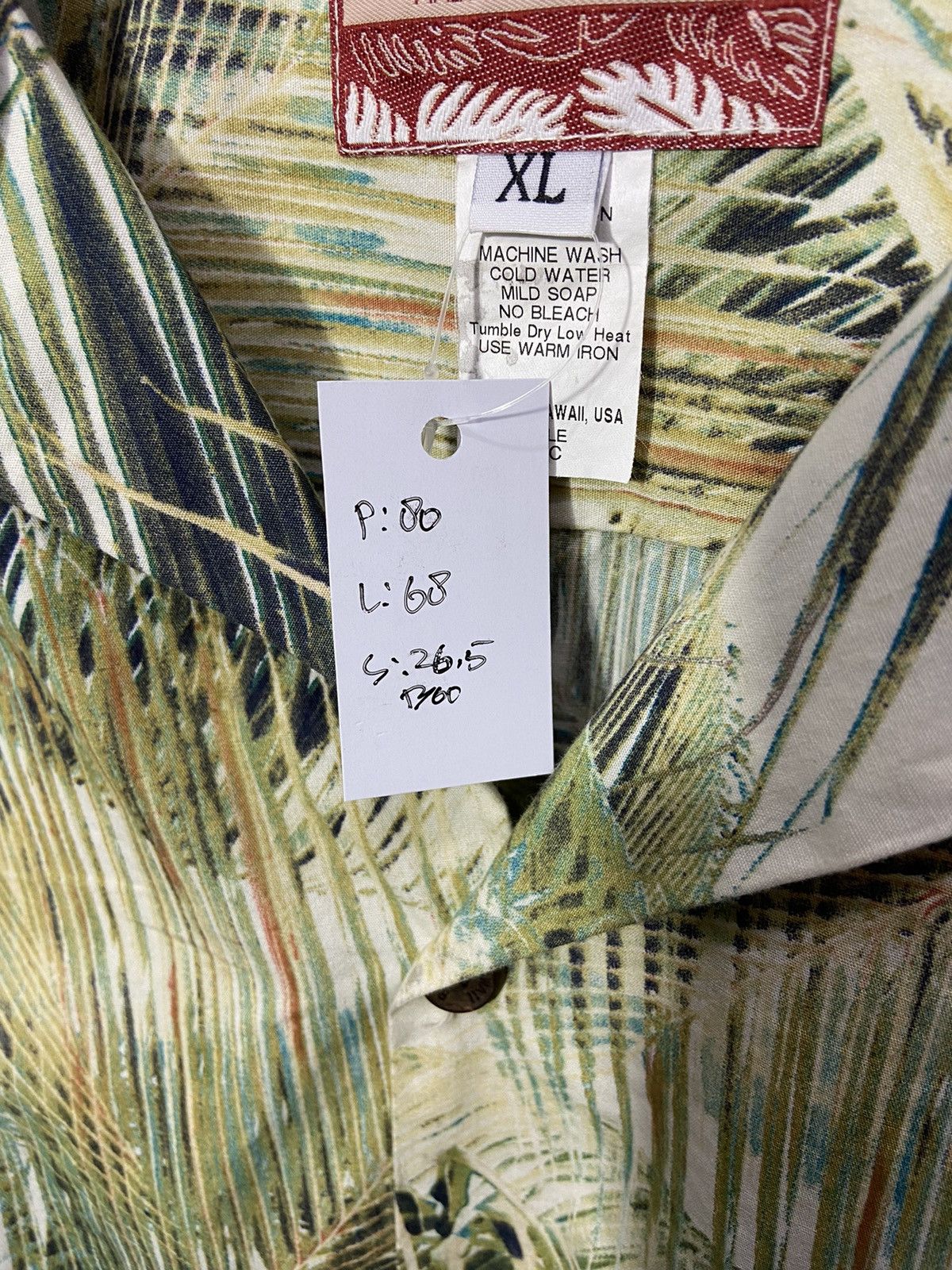 Realtree Rjc Hawaii Open Collar Short Shirt Pattern Palm Tree Green ⁣ Size US XL / EU 56 / 4 - 4 Thumbnail
