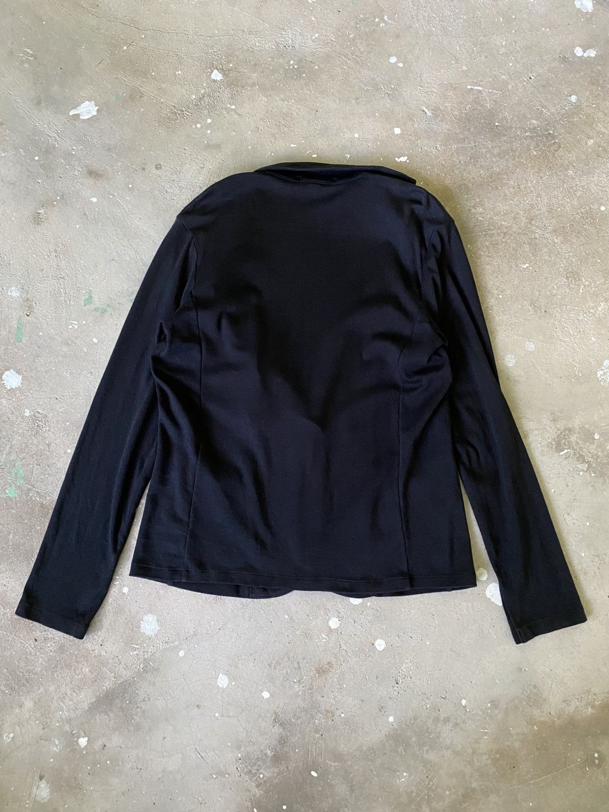Uniqlo UNIQLO Minimal Knit Blazer Soft Tailored Black Jacket Size S / US 4 / IT 40 - 8 Thumbnail