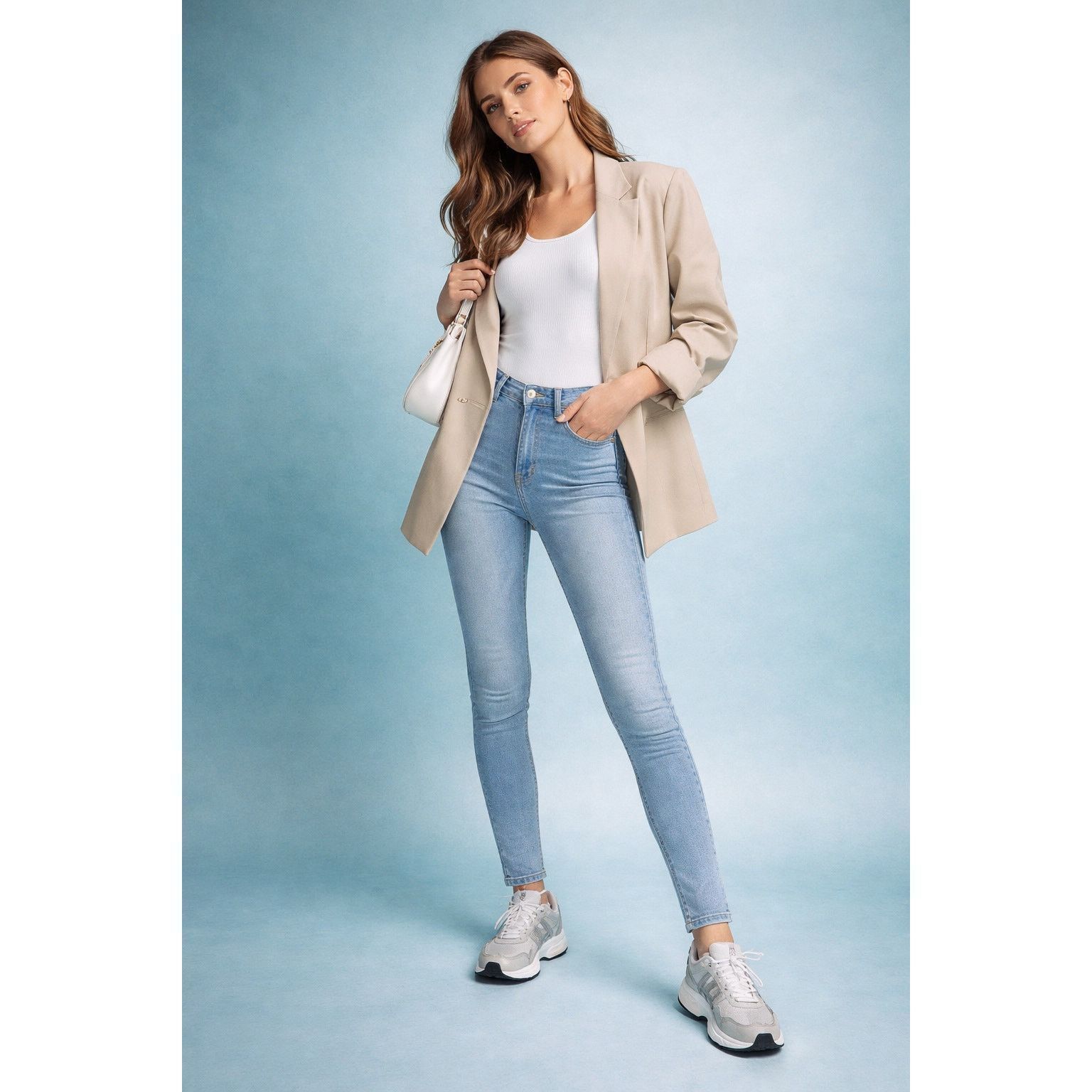 Banana Republic Y2K Minimalist Light Wash Skinny Jeans Banana Republic Size 25" / US 0 / IT 36 - 1 Thumbnail