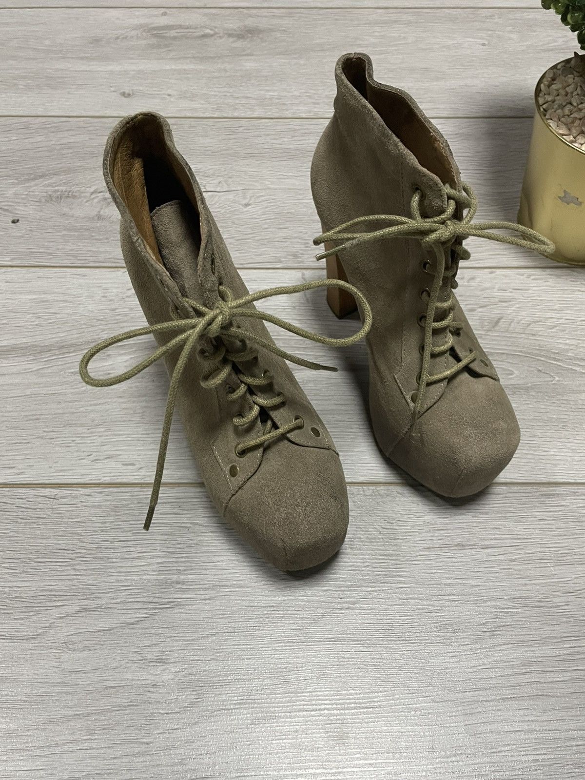 Jeffrey Campbell Campbell suede leather heels laces shoes Size US 6 / IT 36 - 4 Thumbnail