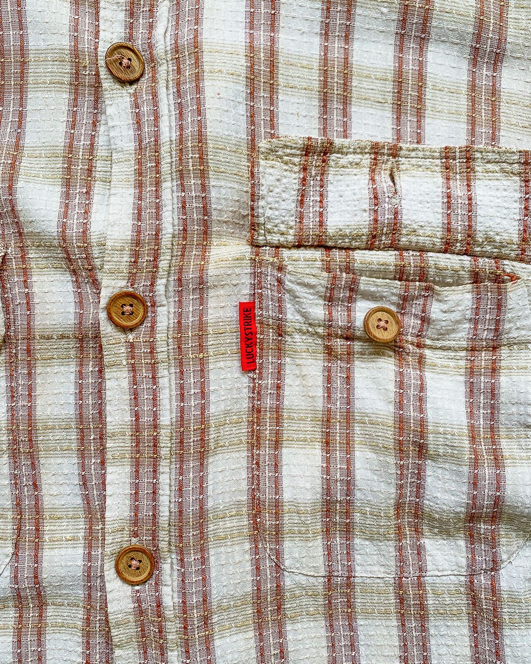 Other Boxy Shirt - Lucky Strike Cream square Pattern Size US XL / EU 56 / 4 - 6 Thumbnail