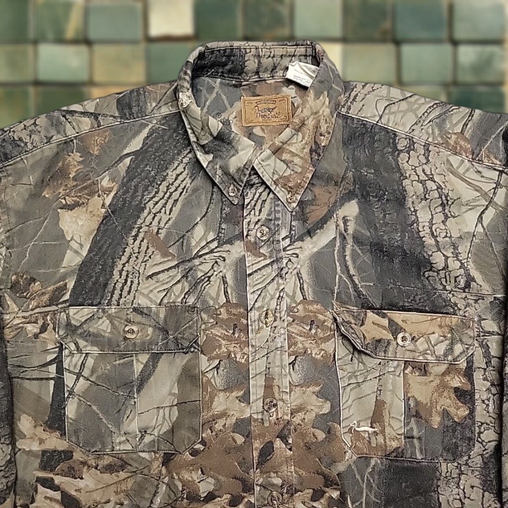 Realtree VINTAGE Duxbak Shirt Mens XL Brown Realtree Hardwoods 20-200 Camo Long Sleeve Shirt Mens XL Brown Realtree Hardwoods 20-200 Camo Long Sleeve Size US XL / EU 56 / 4 - 1 Thumbnail
