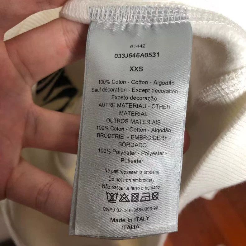 Dior Dior White embroidered letter hoodie Size US XXS / EU 40 - 4 Thumbnail