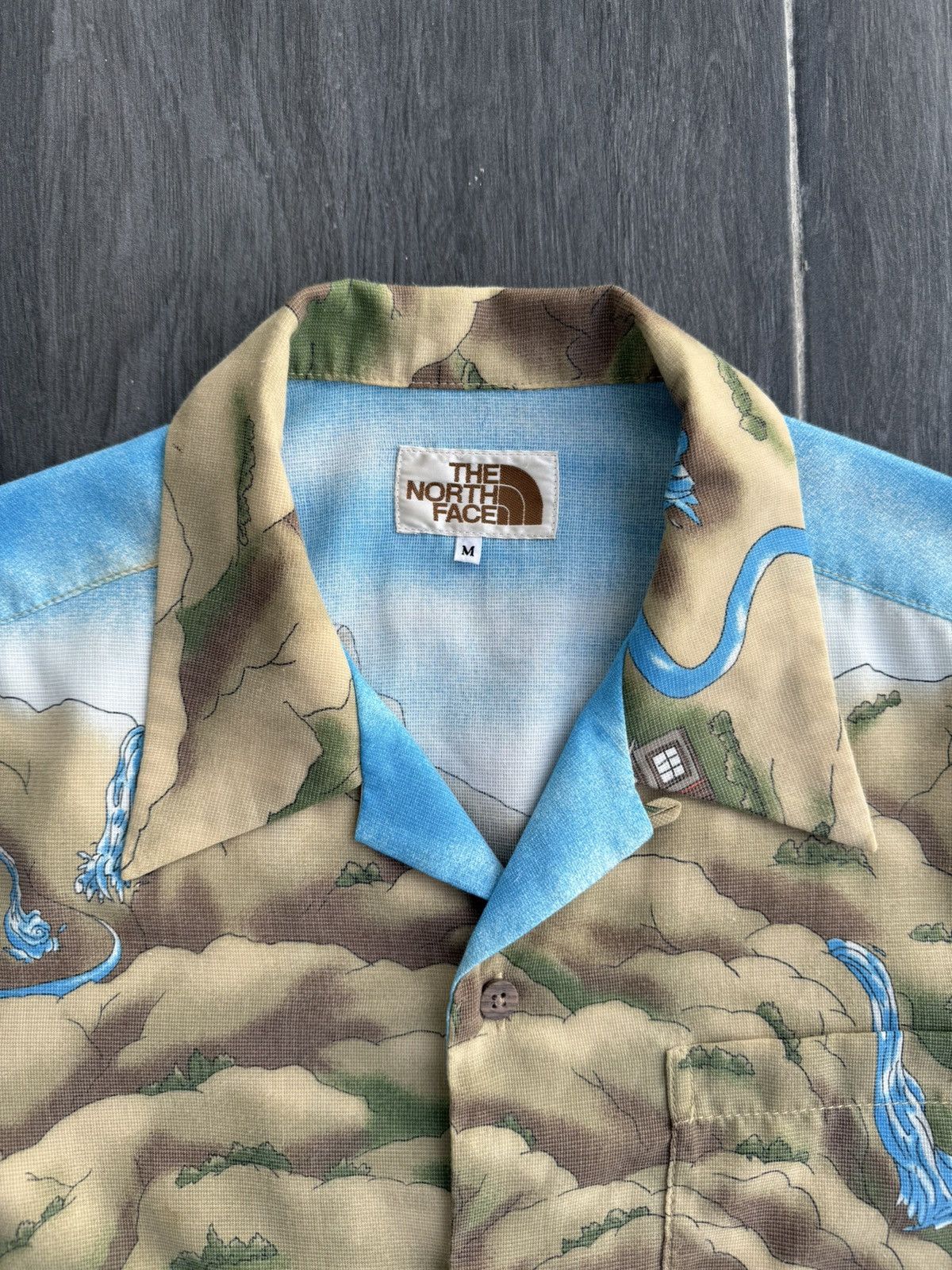 The North Face Vintage THE NORTH FACE "White Label" Fullprint Open Collar Size US M / EU 48-50 / 2 - 5 Thumbnail