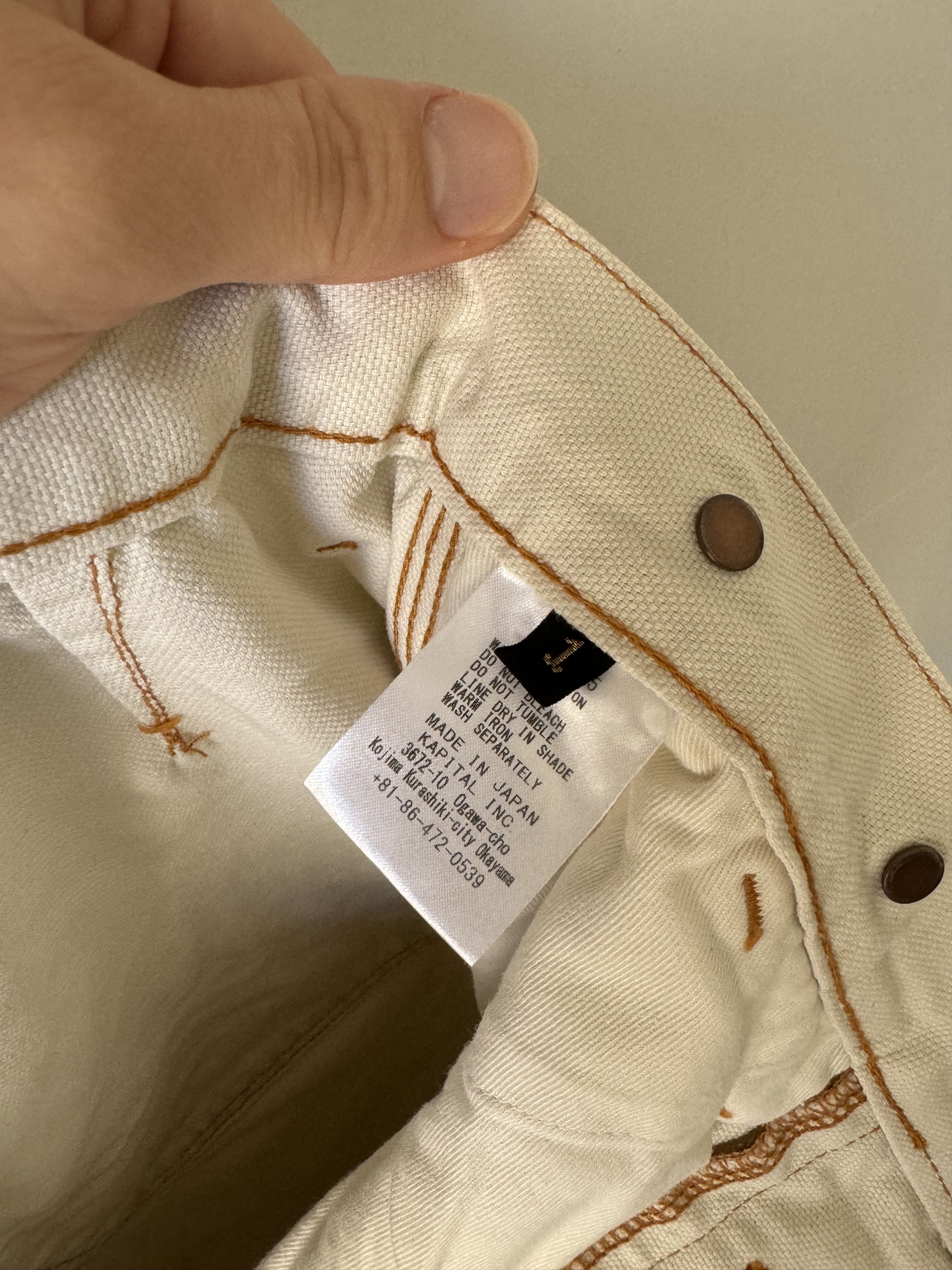 Kapital [1] Light Canvas Lumber Pants in Ecru (SS22) Size US 30 / EU 46 - 12 Thumbnail