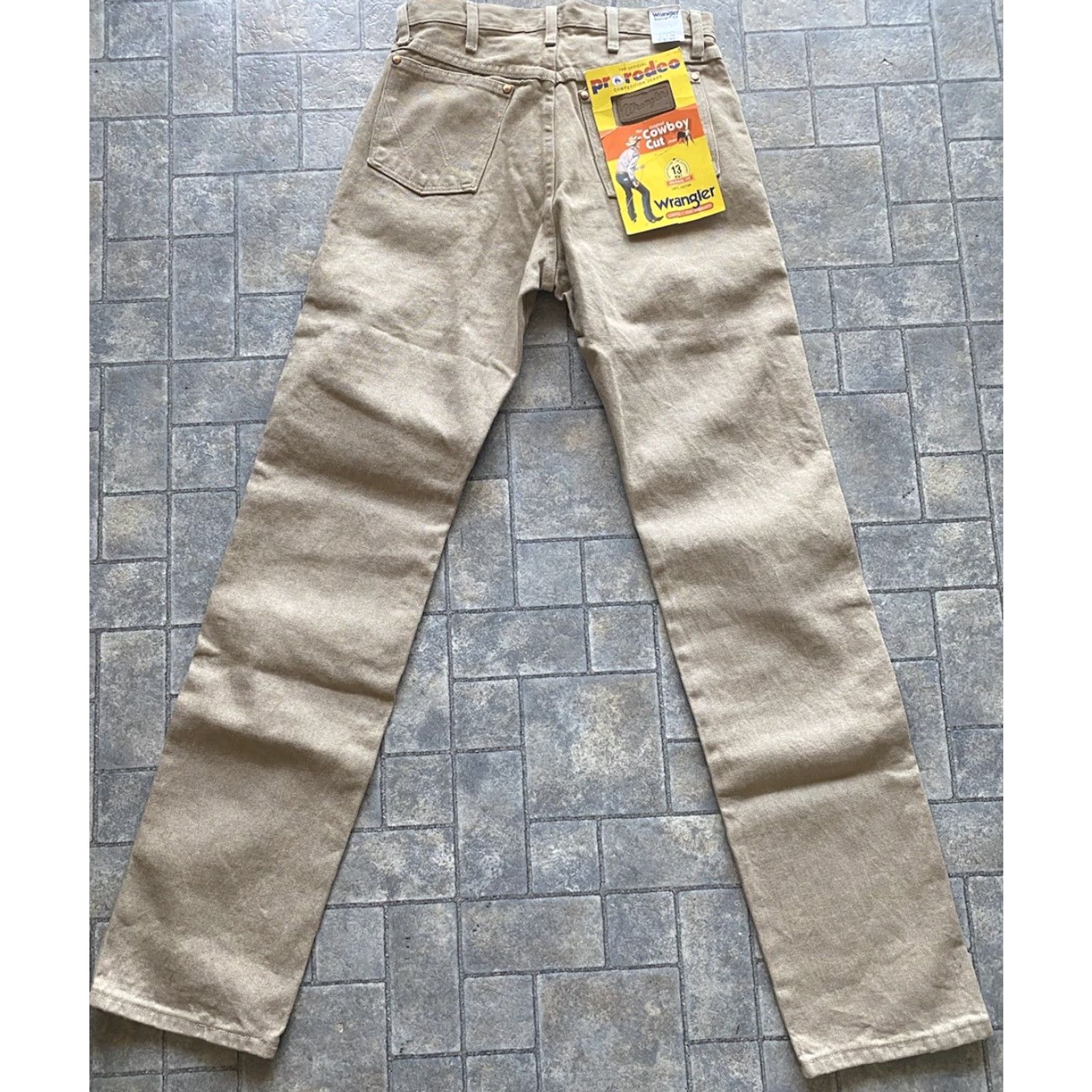 Wrangler Wrangler Jeans 31x36 Cowboy Cut 13MWZ Official Pro Rodeo Competition Jeans Tan NWT Mens Size US 31 - 2 Thumbnail