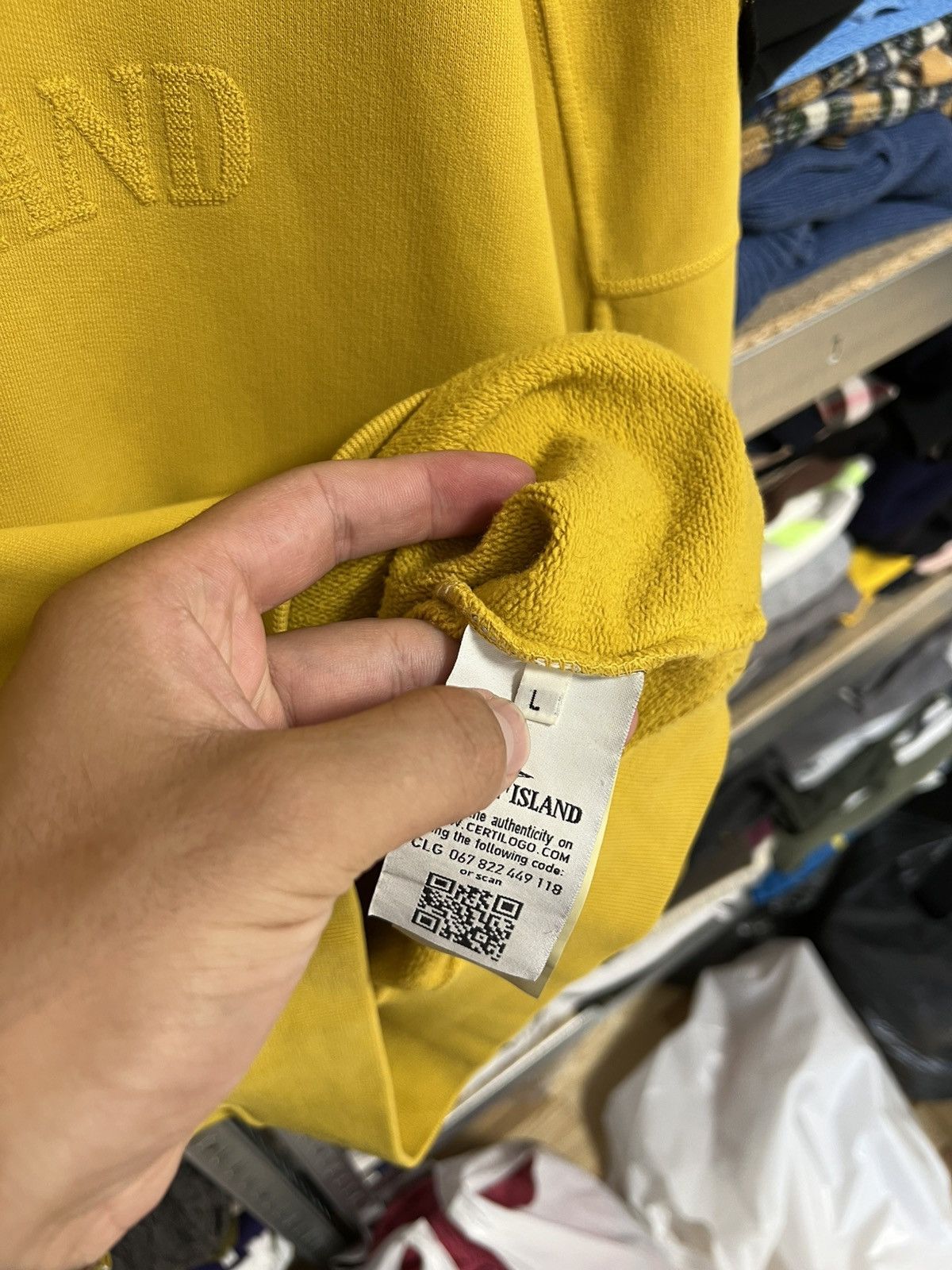 Stone Island Men’s Stone Island Crewneck Yellow Sweatshirt Casual Size L Size US L / EU 52-54 / 3 - 7 Thumbnail