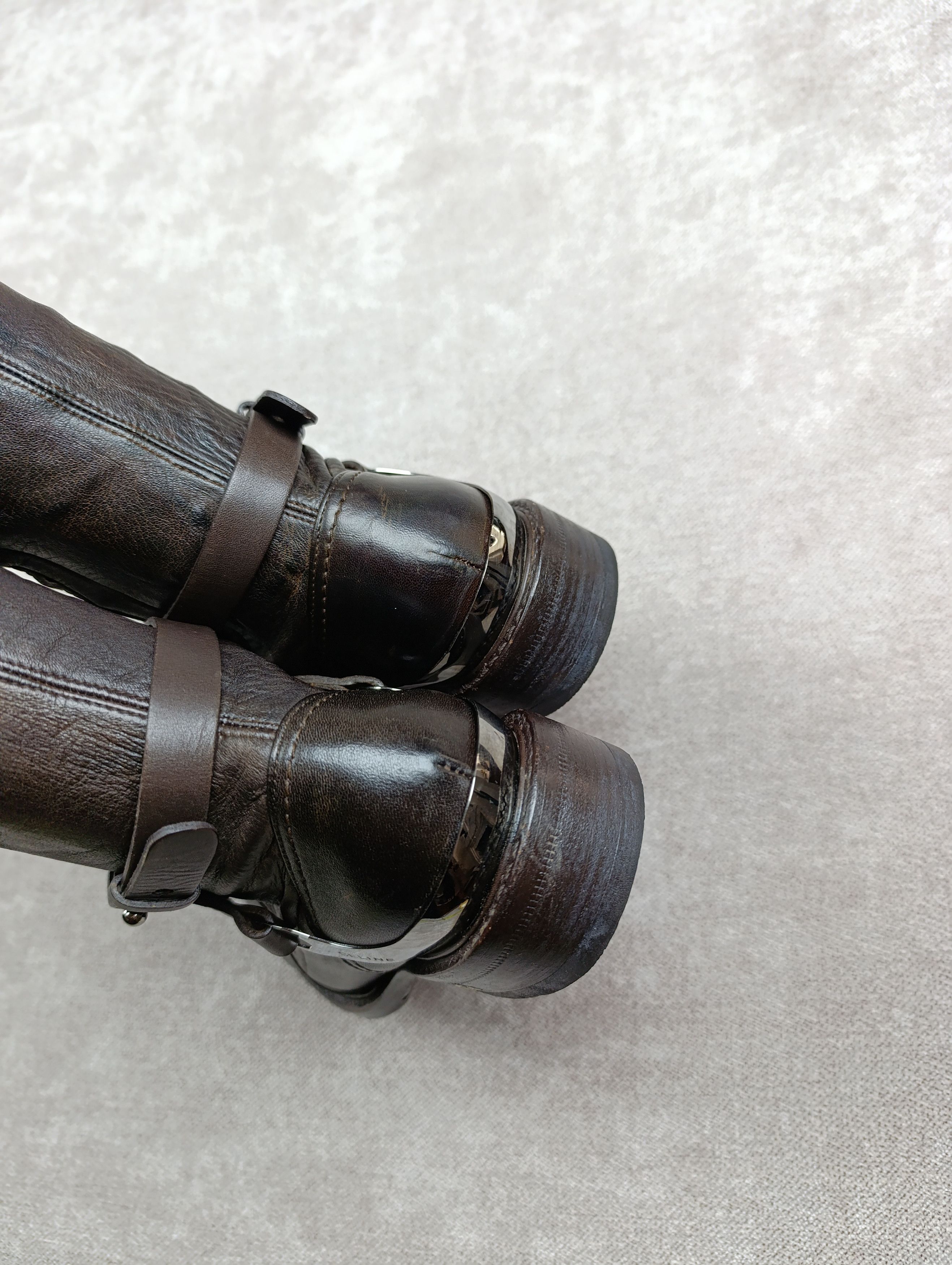 Celine CELINE KNEE-HIGH LEATHER COWBOY BOOTS SIZE 37 Size US 7 / IT 37 - 18 Thumbnail