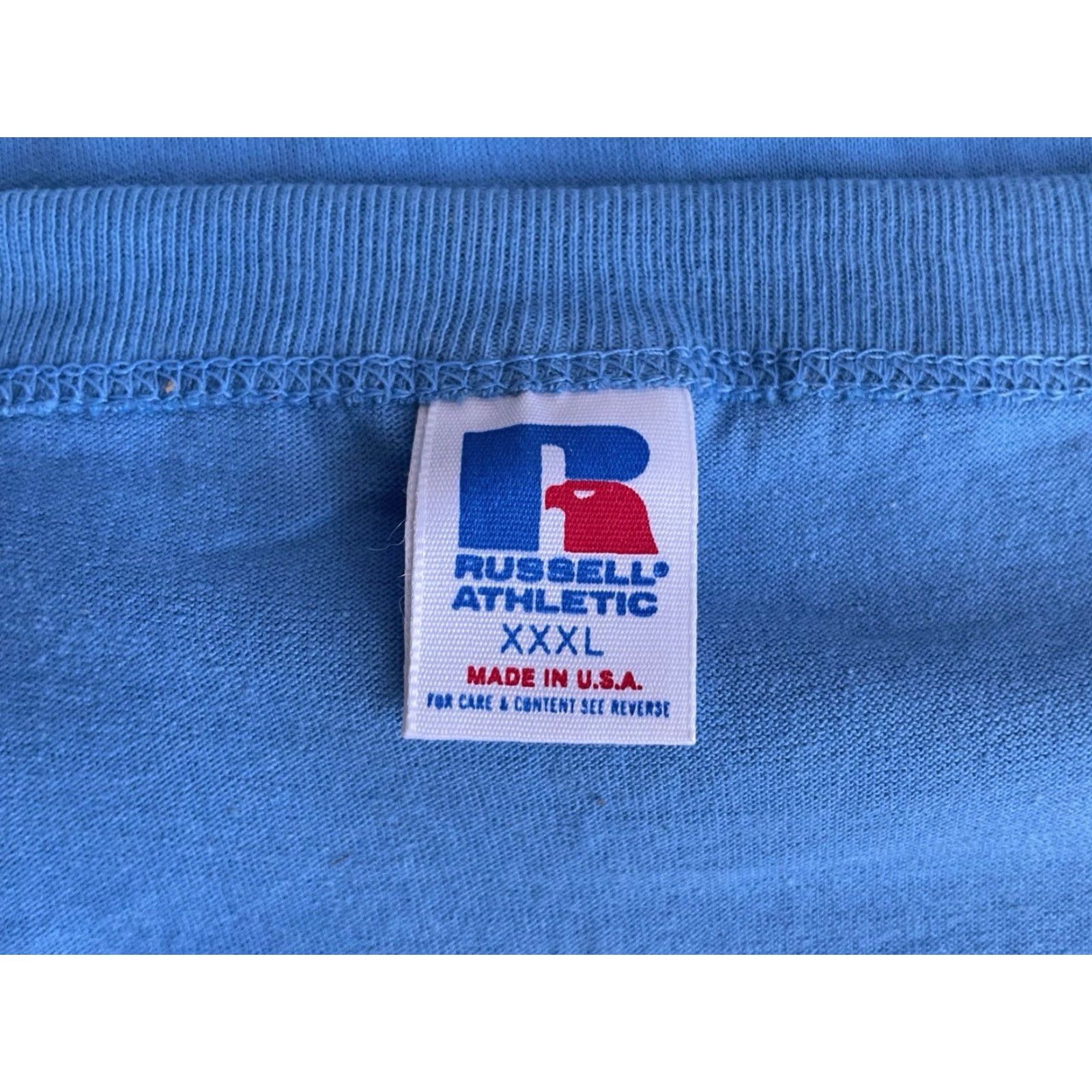 Russell Athletic VINTAGE Russell Athletic Henley T-Shirt Mens 3XL Blue 1990s Deadstock NWOT USA 90s Shirt Mens Mens Size US XXL / EU 58 / 5 - 3 Thumbnail