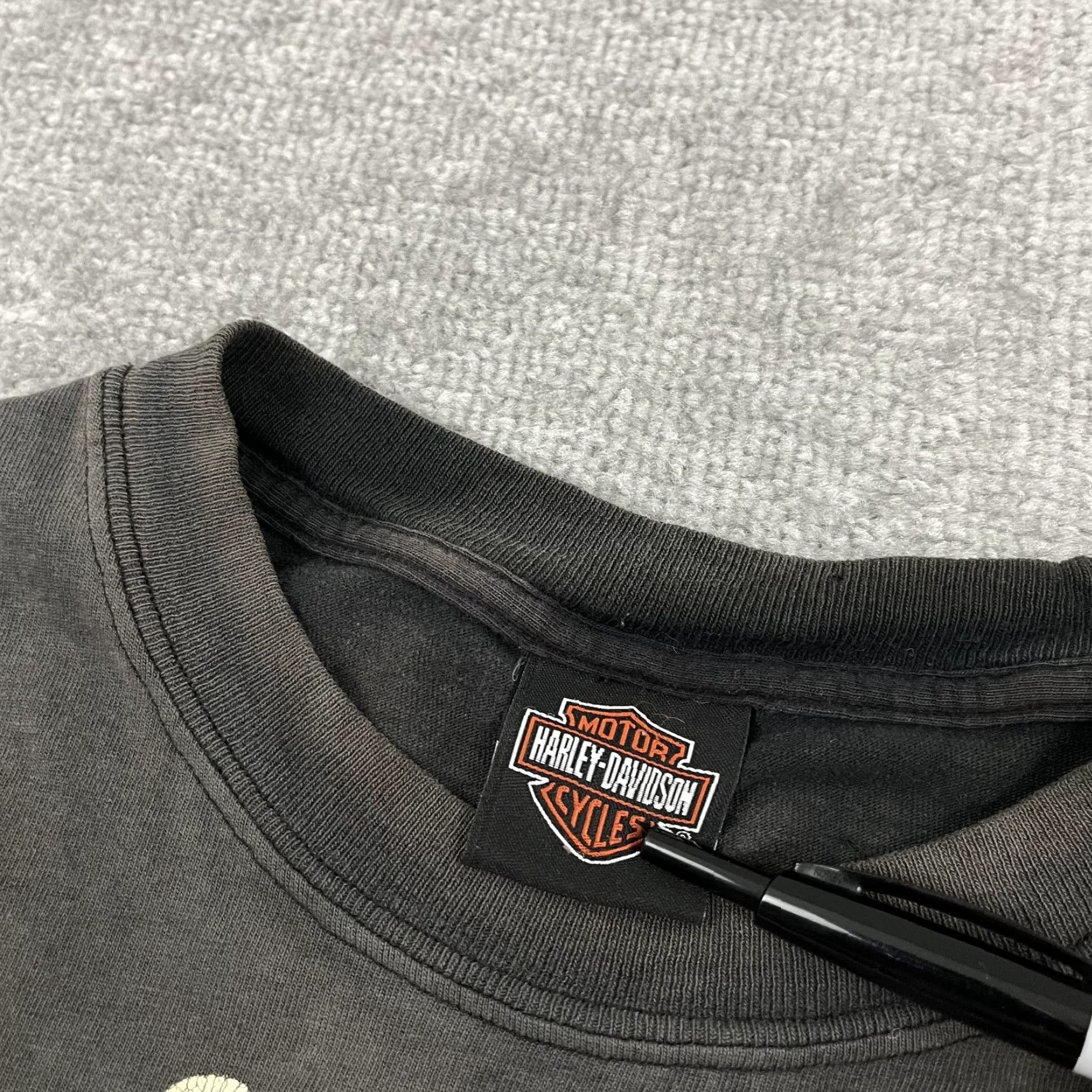 Harley Davidson VINTAGE Harley-Davidson Shirt Men L Black Graphic Print Skull Logo Short Sleeve Crew Neck 2000s Mens Size US L / EU 52-54 / 3 - 7 Thumbnail