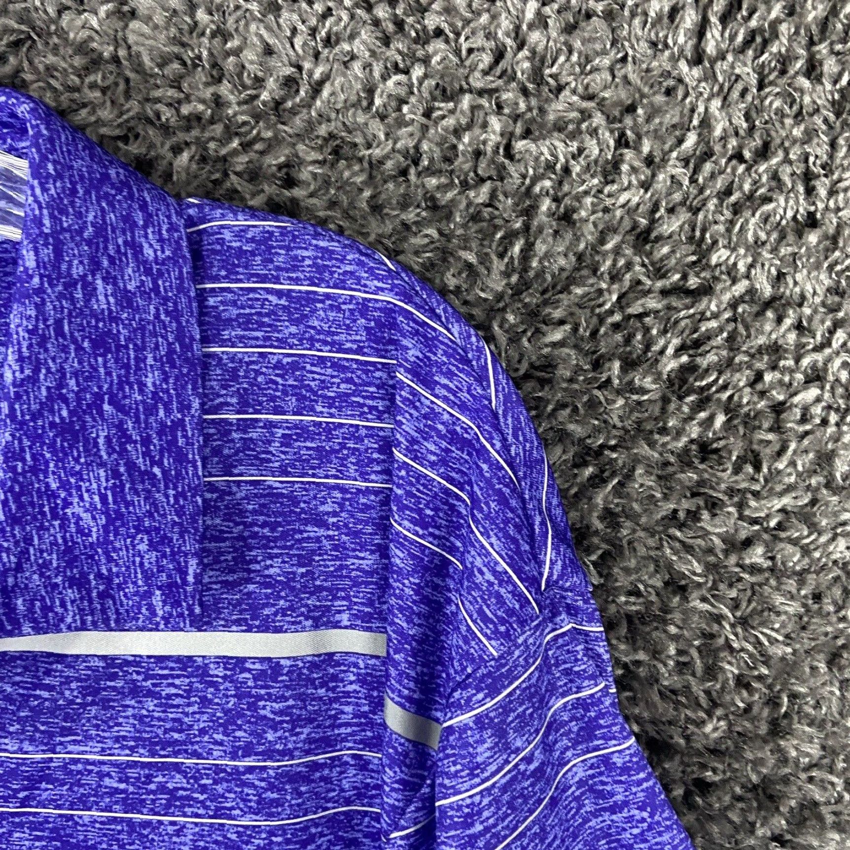 PGA Tour VINTAGE? Wait, not vintage. It's PGA TOUR Purple Striped Polo Men 2XL Adult Purple Striped Polo 2XL PGA TOUR Men’s Polo Purple Striped 2XL Size US XXL / EU 58 / 5 - 4 Thumbnail