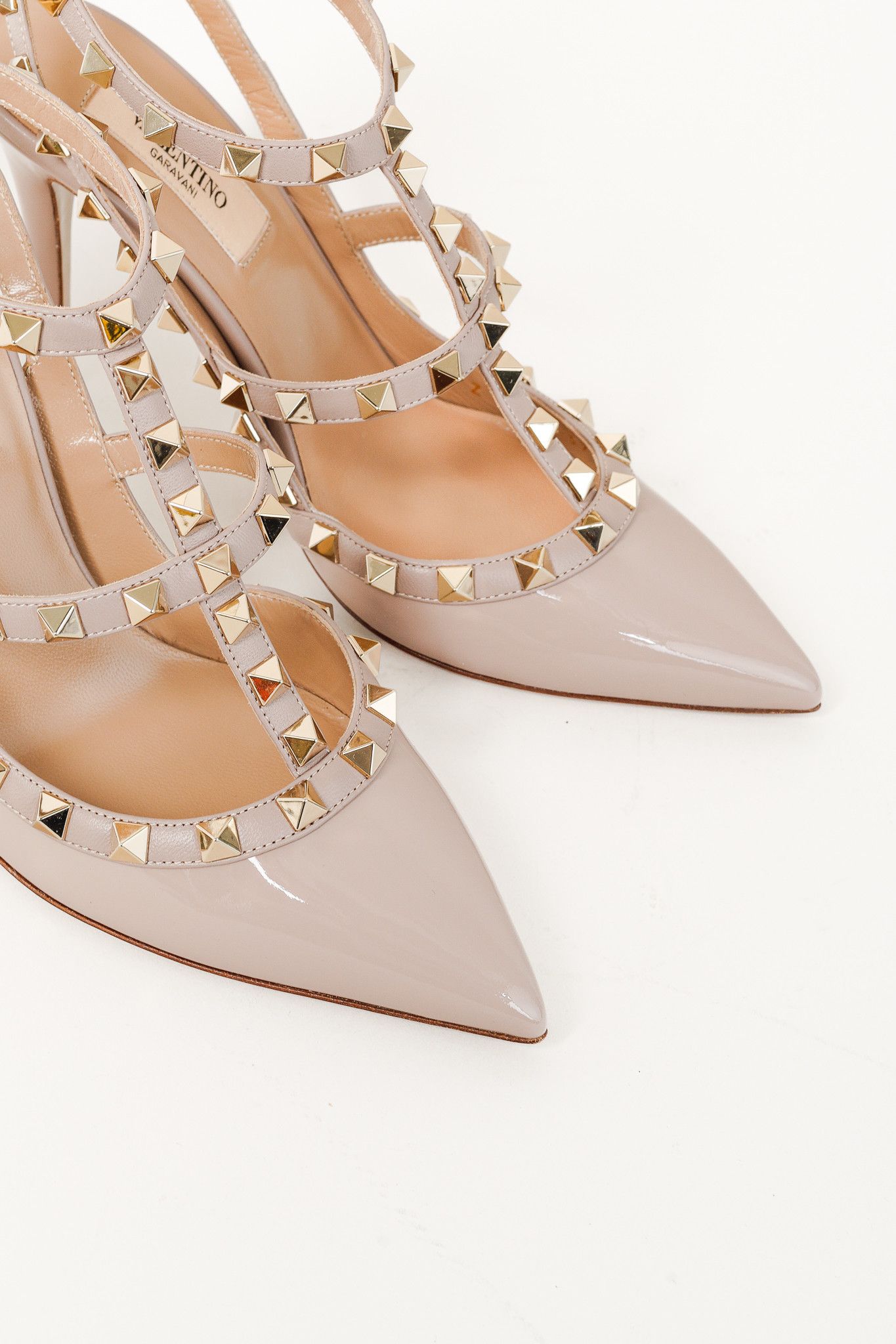 Valentino Valentino Garavani Rockstud Patent Ankle Strap Pumps Size US 6.5 / IT 36.5 - 6 Thumbnail