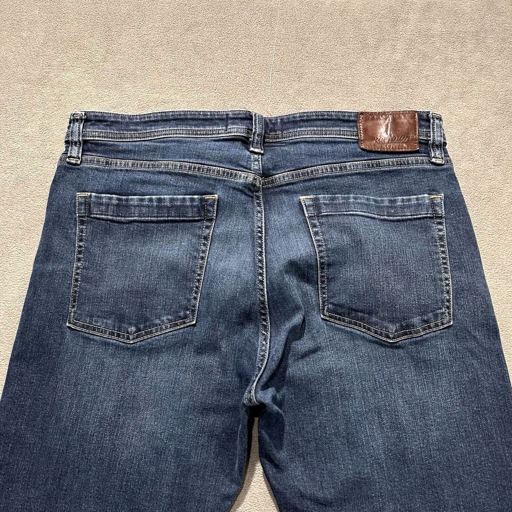 Denime Revtown Jeans 36x32 Blue Medium Wash Regular Fit 5-Pocket Denim Straight Men's JeansMens Size US 36 / EU 52 - 4 Thumbnail