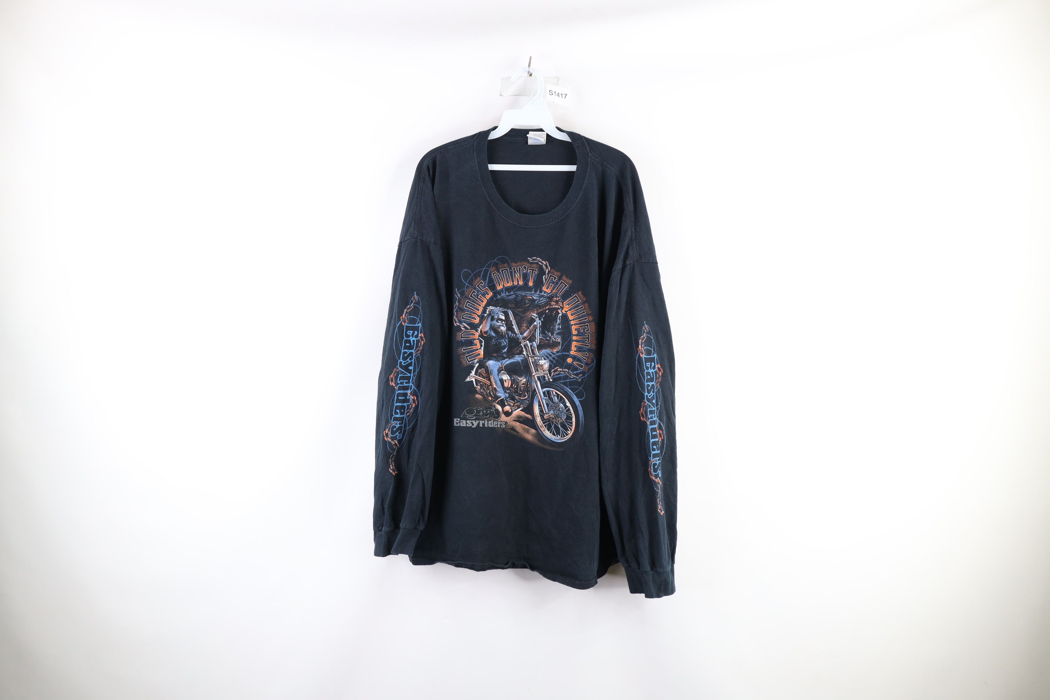 Vintage Vintage Easyriders Out Motorcycle Dog Long Sleeve T-Shirt Size US XXL / EU 58 / 5 - 1 Thumbnail