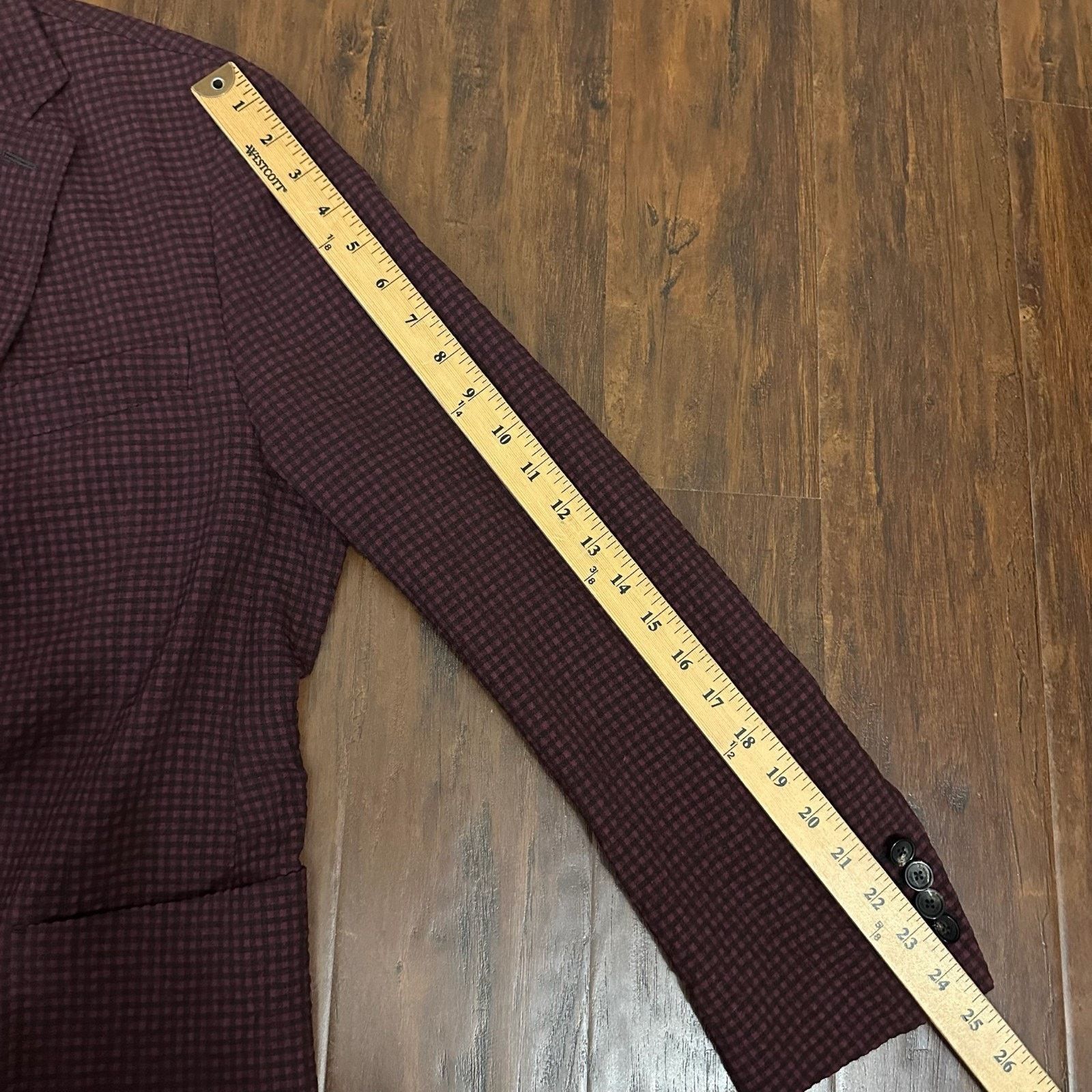 Ermenegildo Zegna ERMENEGILDO ZEGNA Seersucker Blazer Unlined Wool Silk Size 52R - 14 Thumbnail