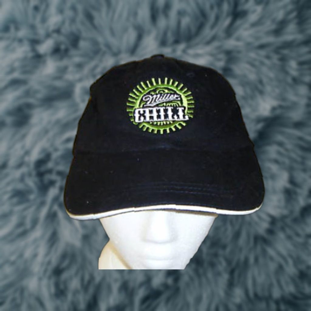 Vintage Miller Chill Beer Lime Chelada Adjustable Baseball Cap Hat Men Black 100% Cotton Mens Baseball Cap Size ONE SIZE - 1 Preview