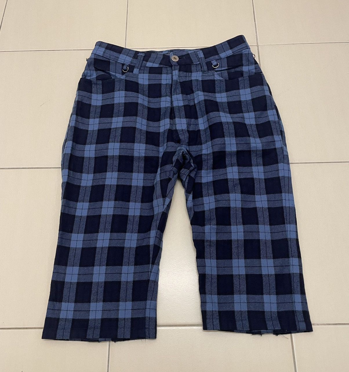 Japanese Brand Super Lovers Check Short Size US 27 - 2 Thumbnail