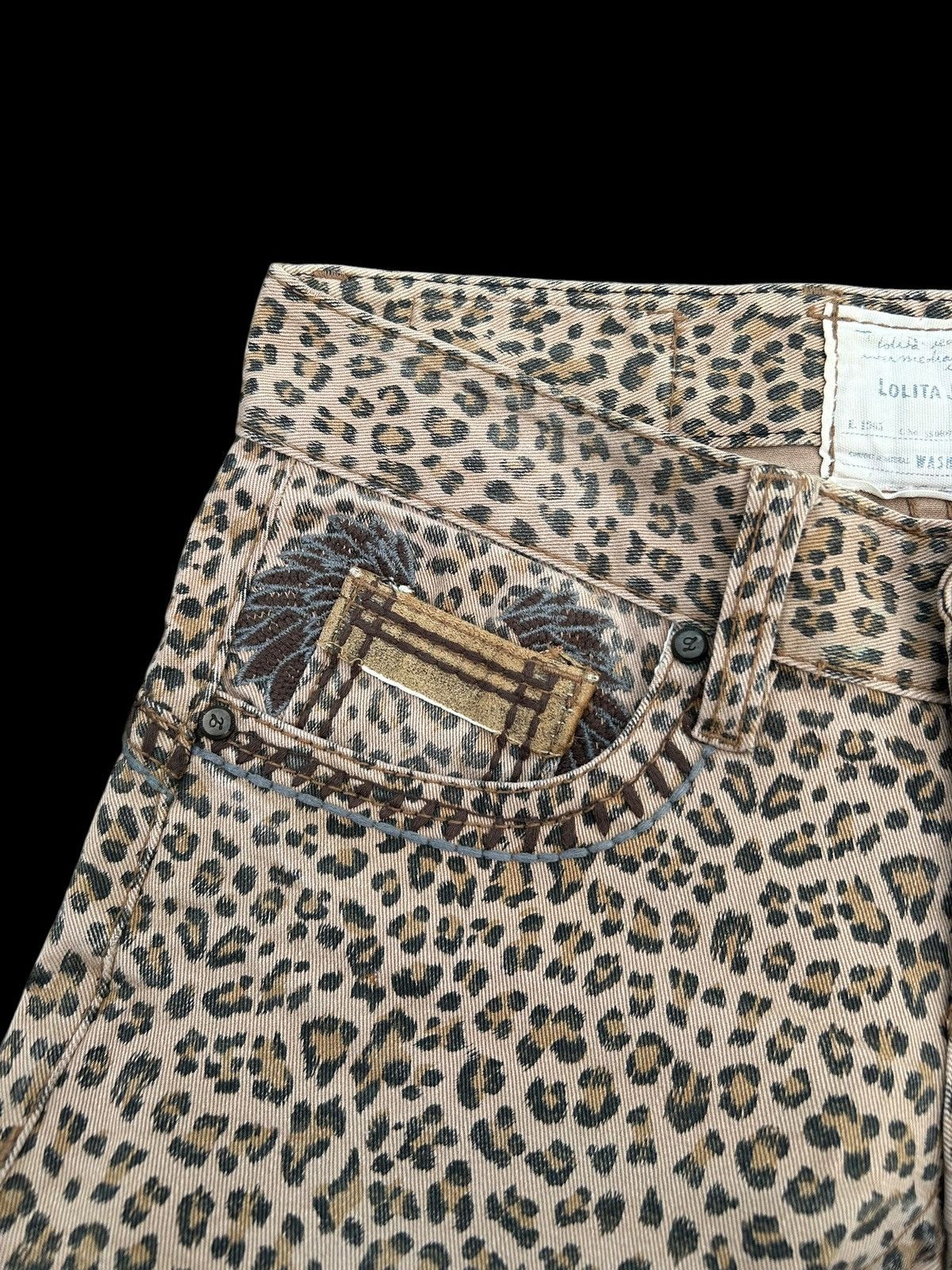 Kapital YOSHITOMO NARA LOLITA Exotic Leopard Distressed Denim Jeans Size US 29 - 7 Thumbnail