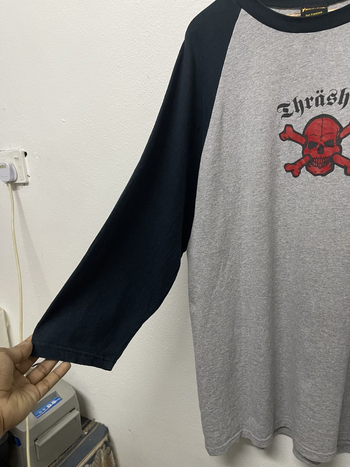 Thrasher × Vintage VINTAGE THRASHER SKULL SKATEBOARDING SKULL 3Q SHIRT Size US XL / EU 56 / 4 - 5 Thumbnail