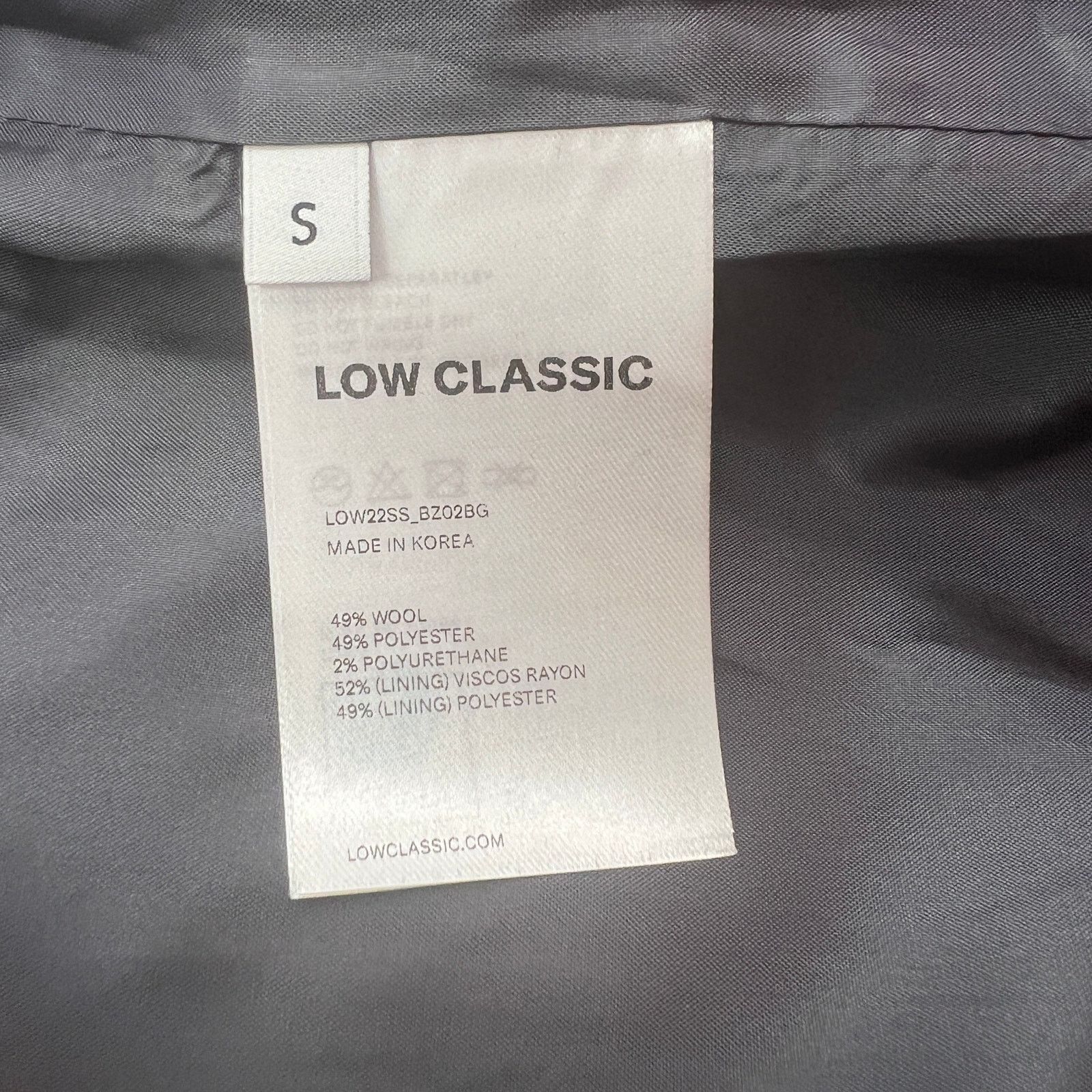 LOW CLASSIC Low Classic Curved Neck Blazer Navy Blue Size S / US 4 / IT 40 - 5 Thumbnail